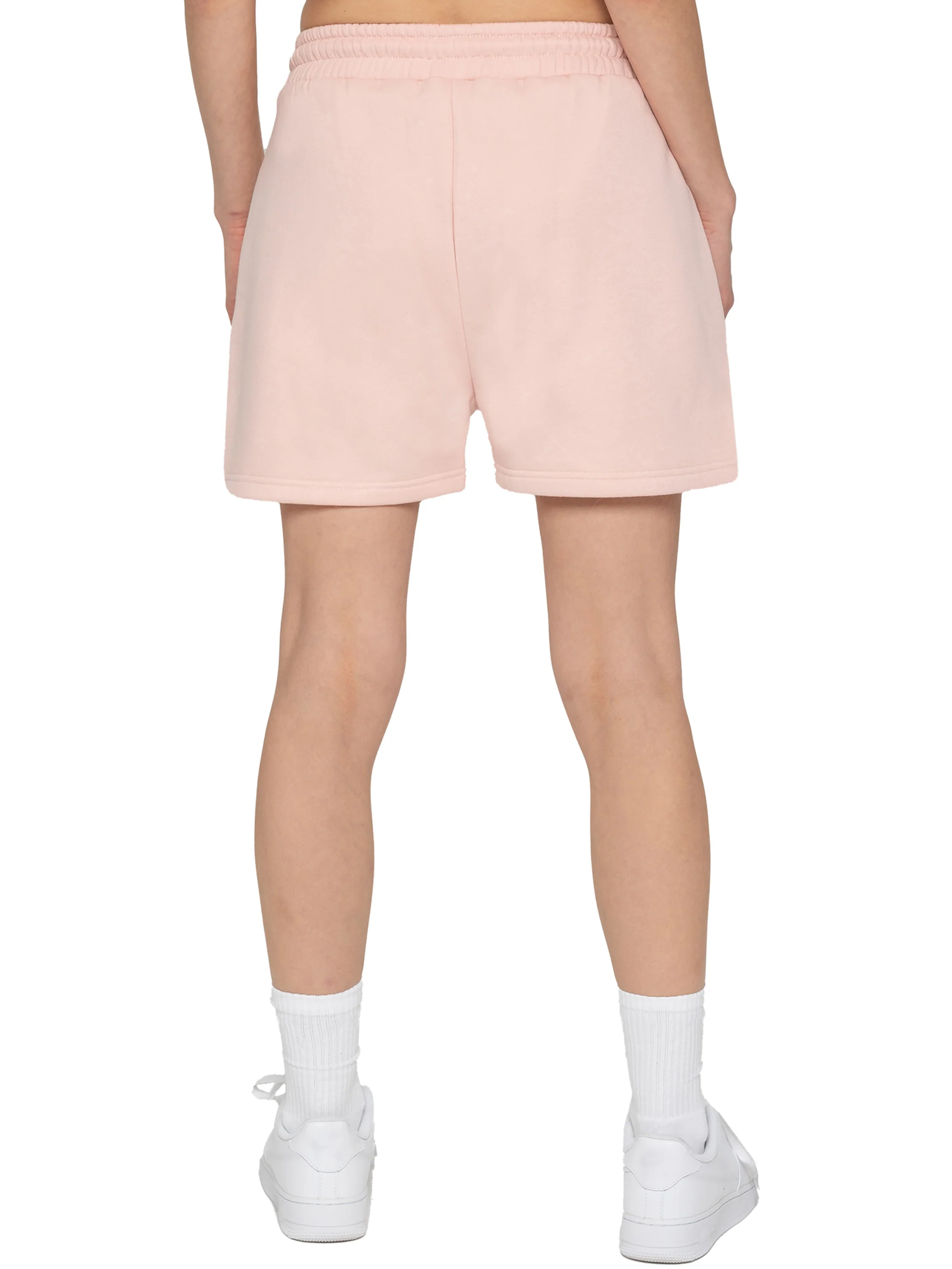 Drawstring Fleece Sweat Shorts - Peach - Image 2