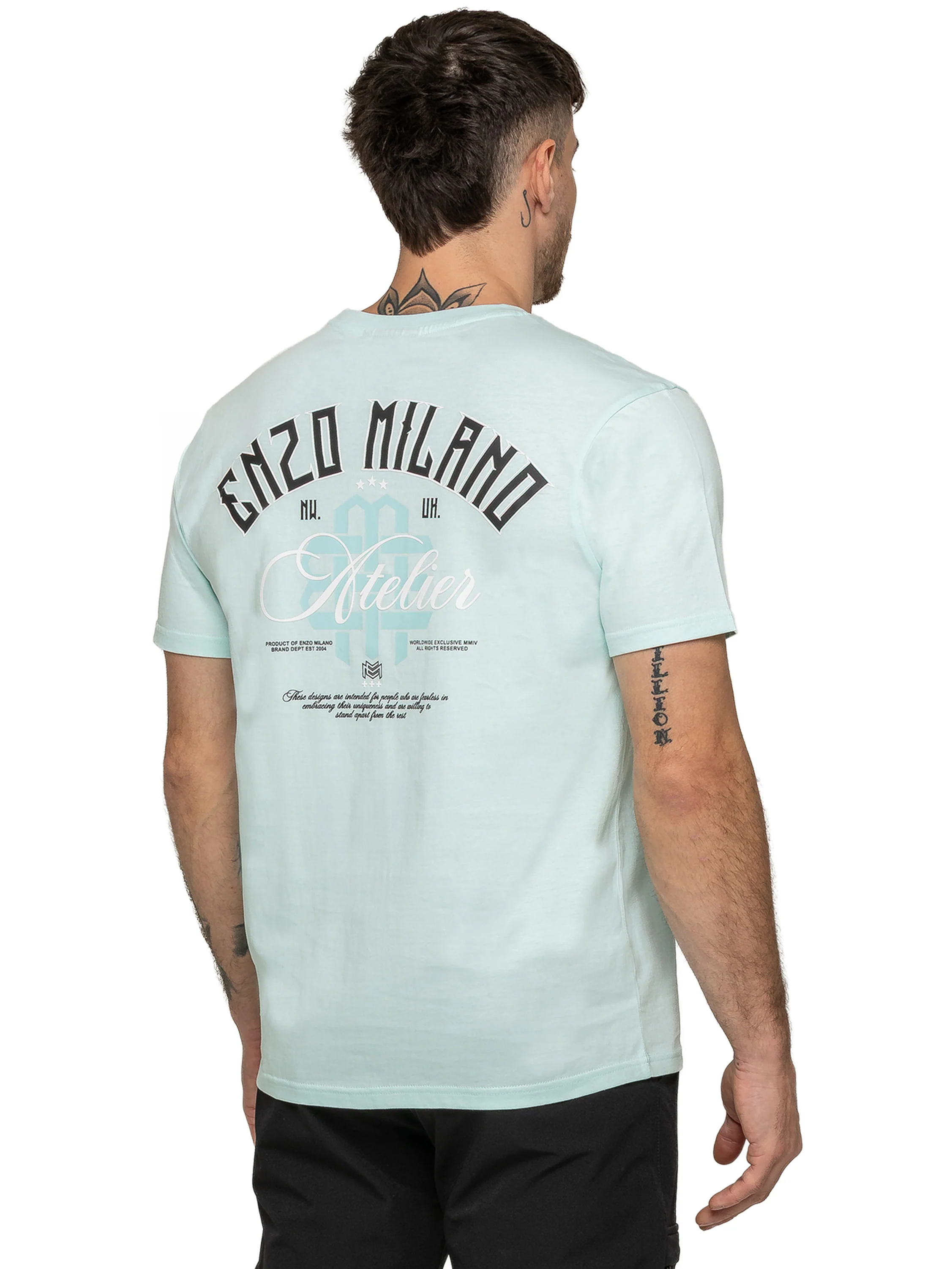 Edmondo Atelier Print T-Shirt - Light Green - Image 2