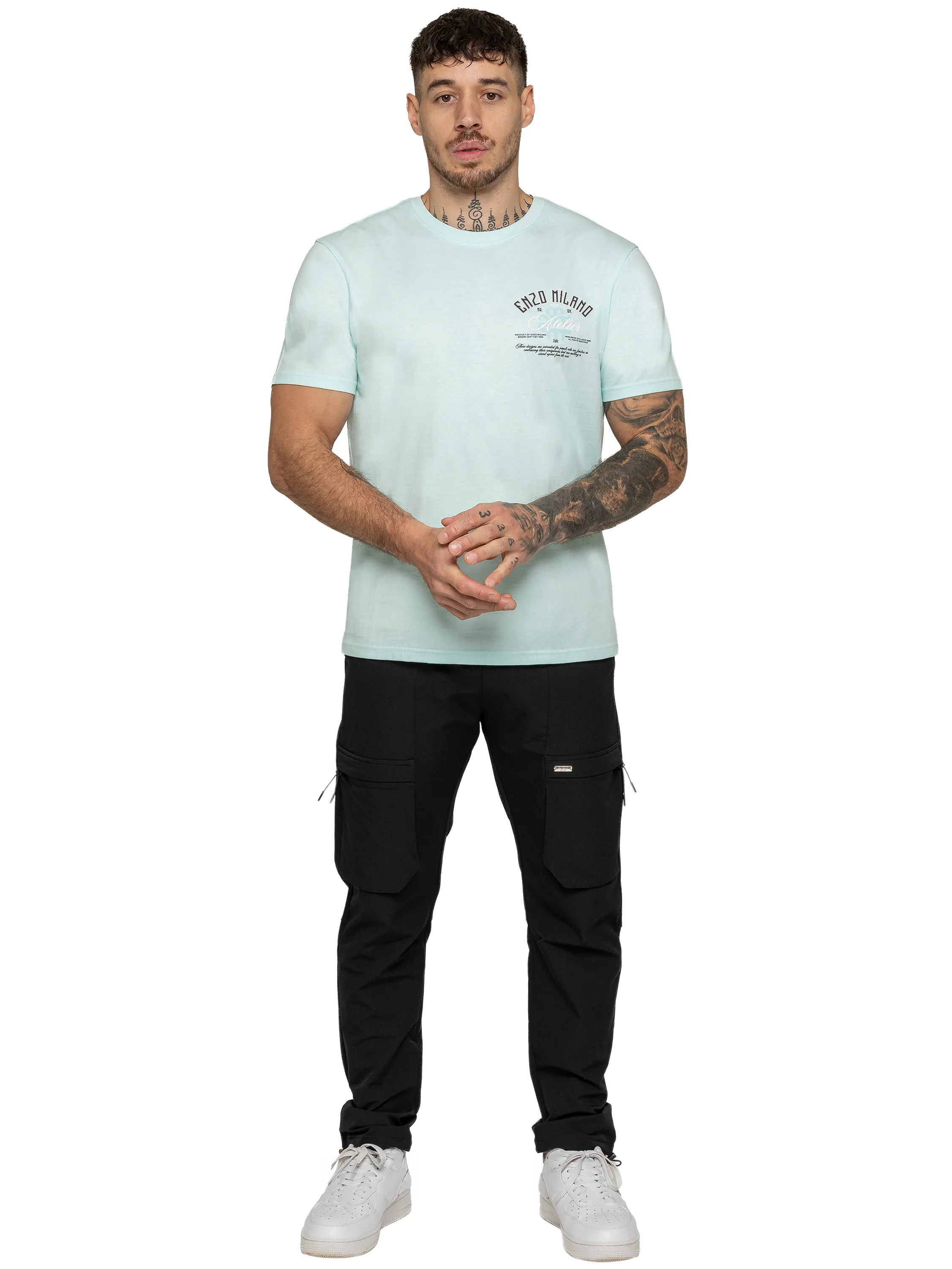 Edmondo Atelier Print T-Shirt - Light Green - Image 4