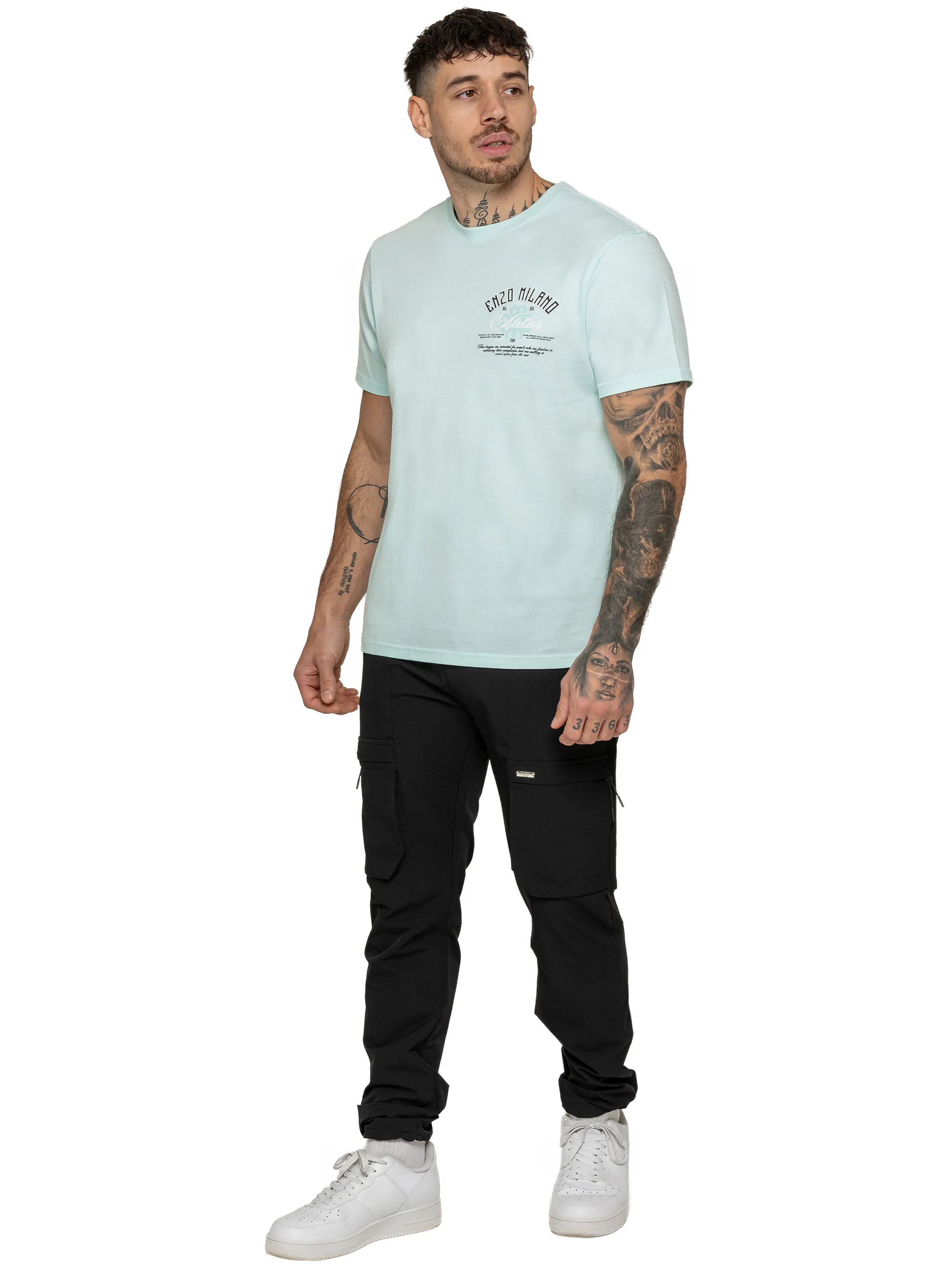 Edmondo Atelier Print T-Shirt - Light Green - Image 5