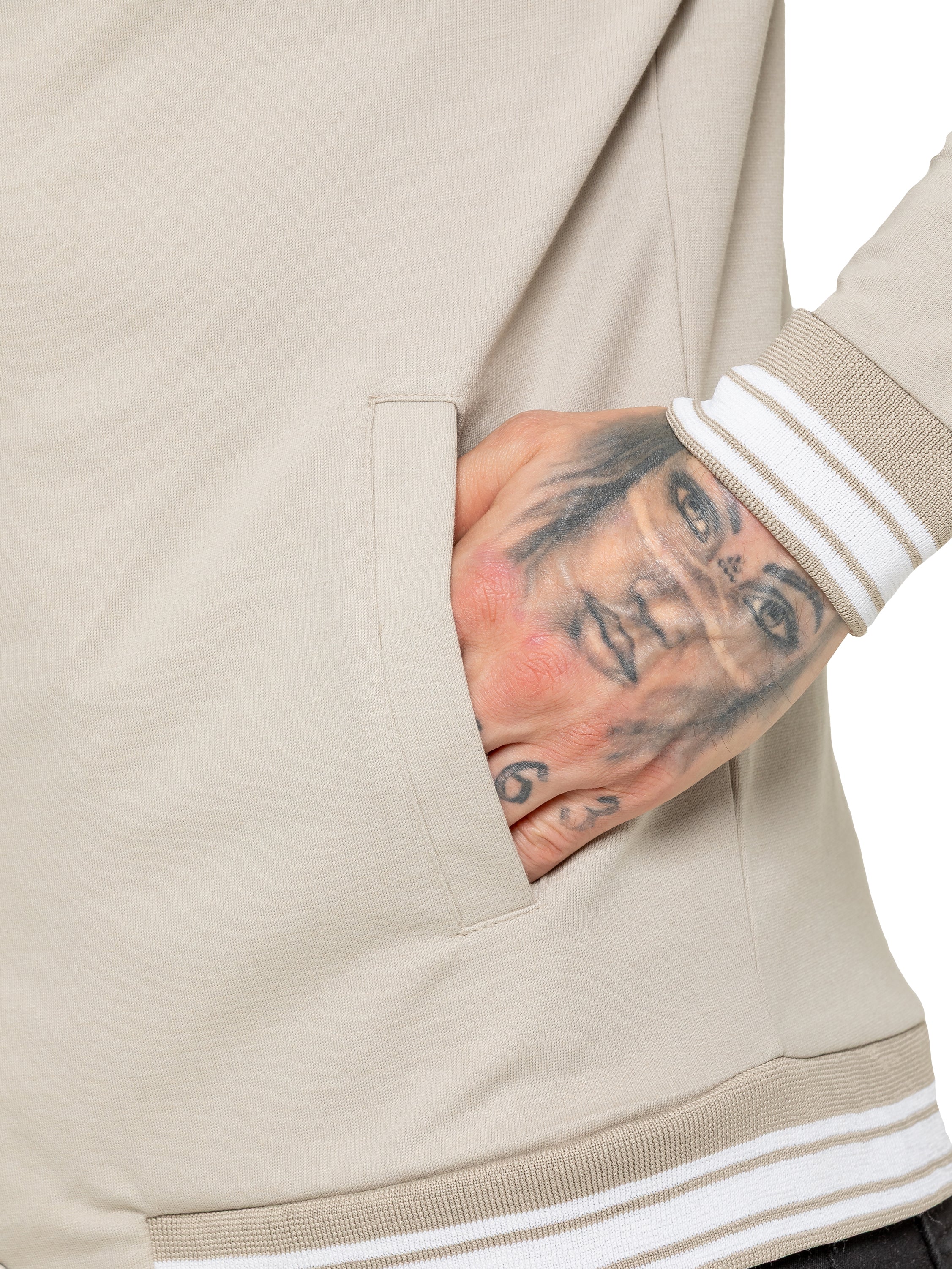 Elio Mens Varsity Jacket - Beige - Image 2