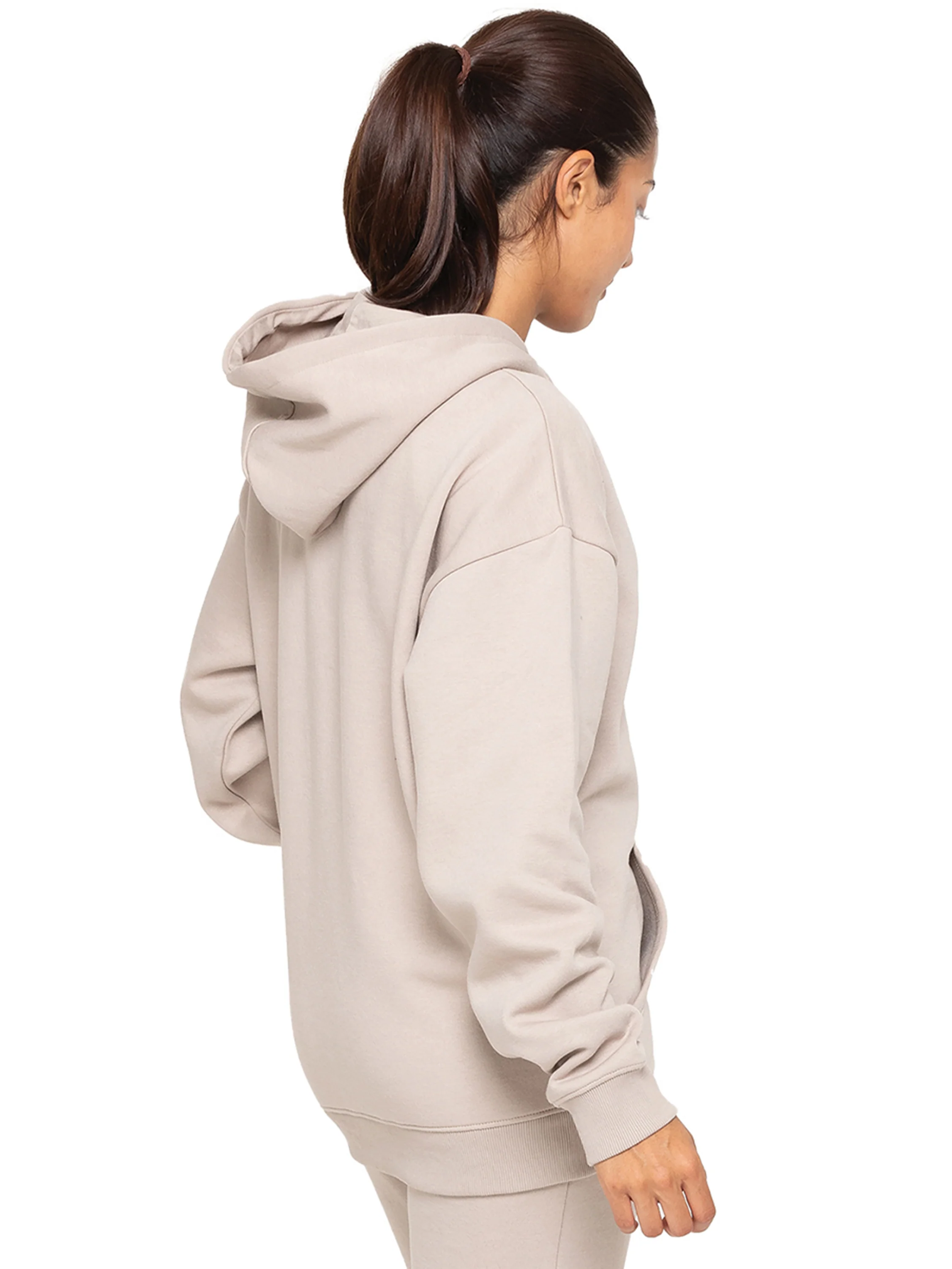 Essential Oversized Hoodie and Jogger Set - Oatmeal - Image 4