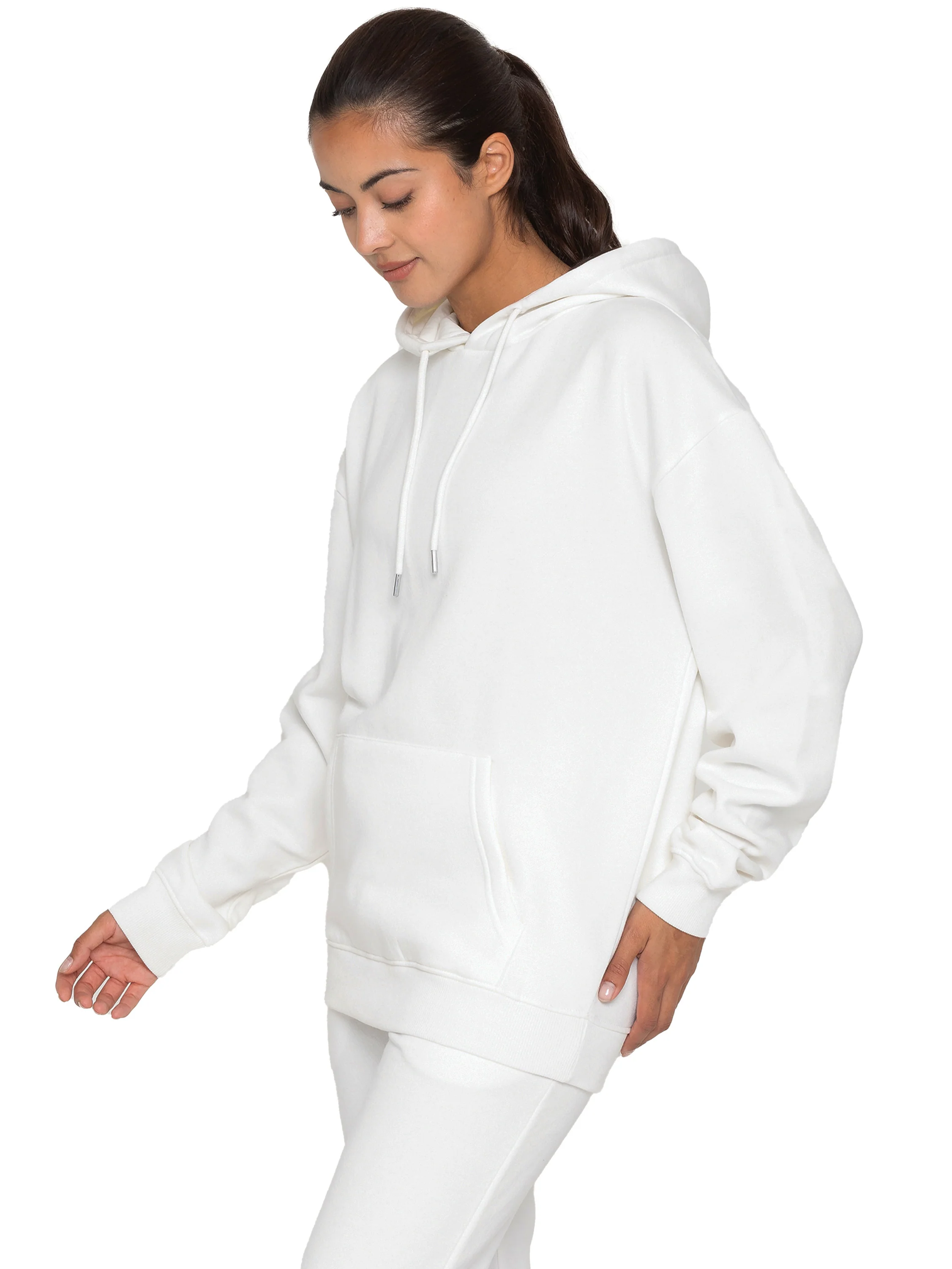 Essential Oversized Hoodie and Jogger Set - Off White - Image 3