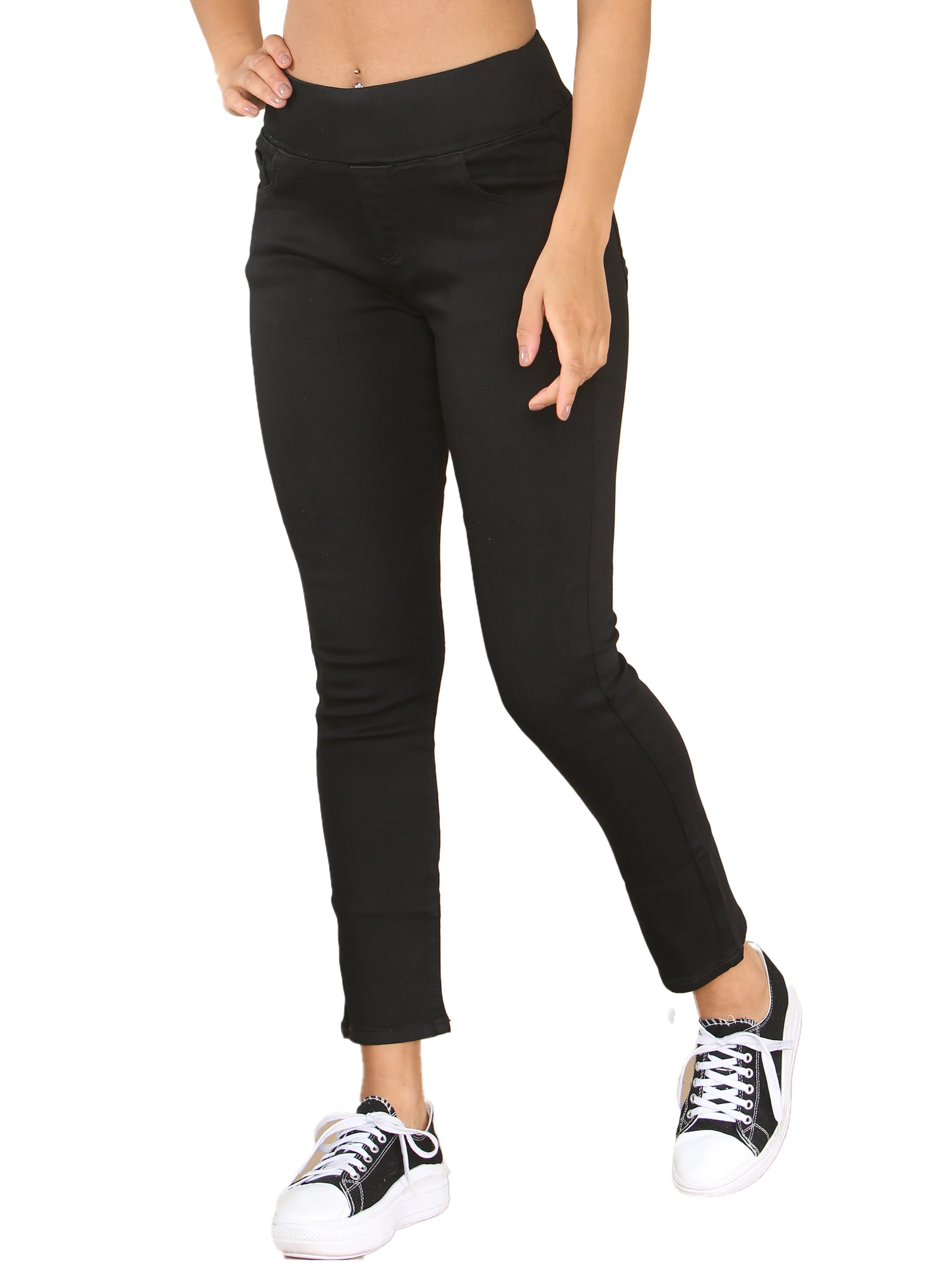 Eve Elasticated Waist Jeans - Black - Image 3