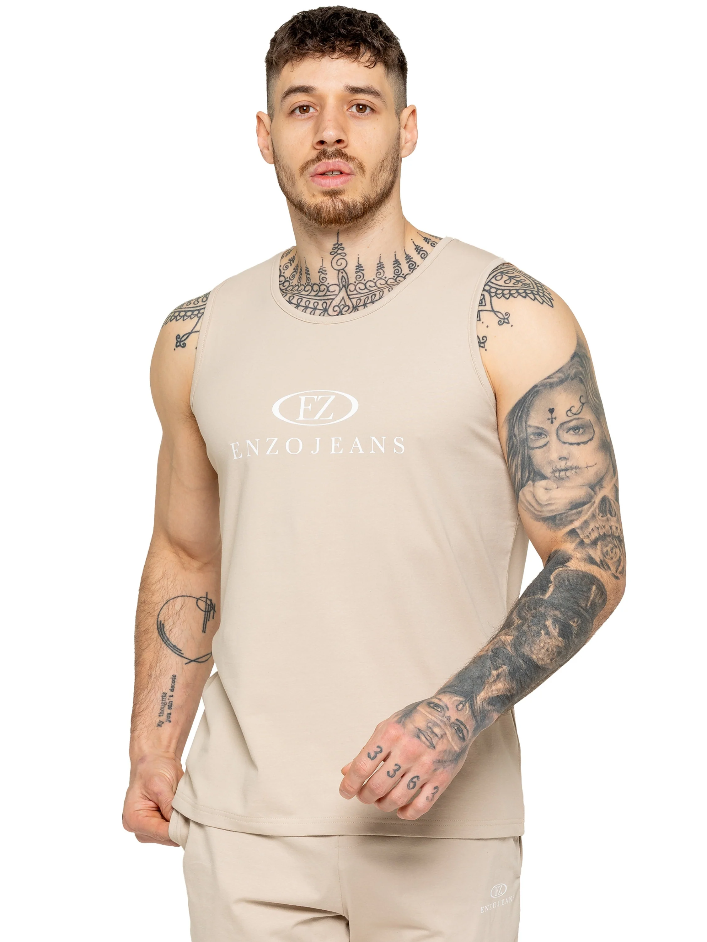 Fabrizio Logo Vest - Stone