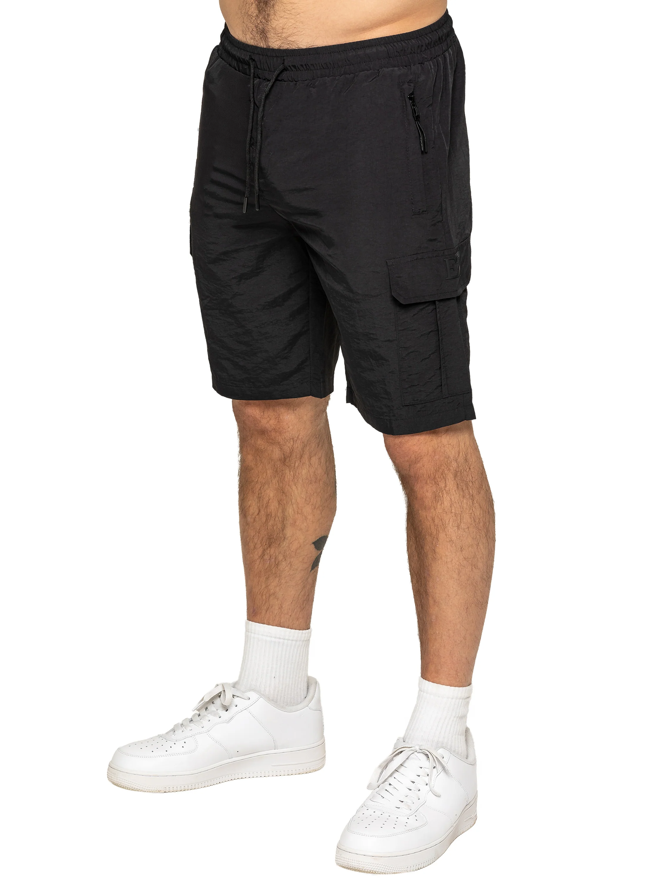 Federico Utility Tech Cargo Shorts - Black