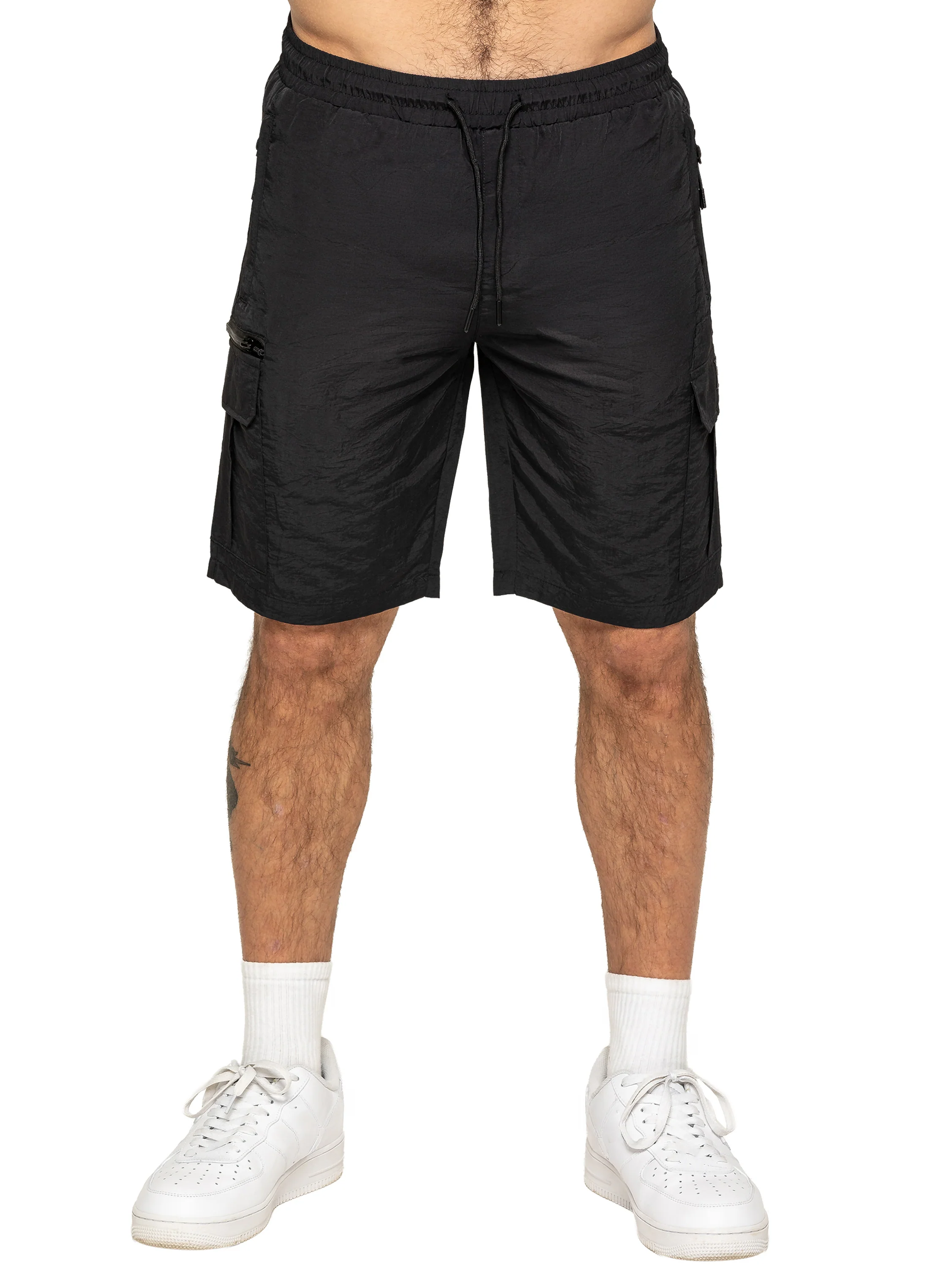 Federico Utility Tech Cargo Shorts - Black - Image 3