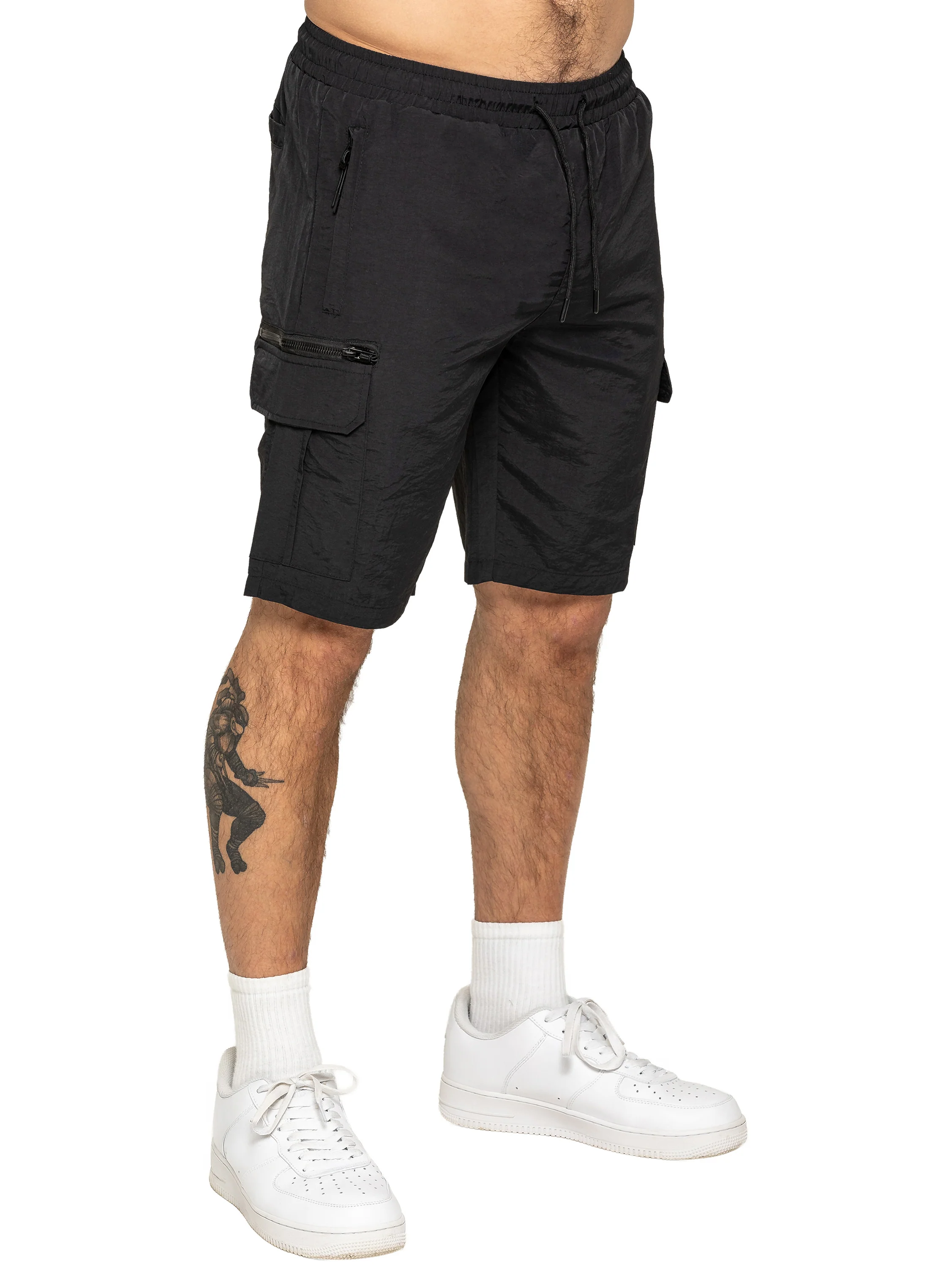 Federico Utility Tech Cargo Shorts - Black - Image 5