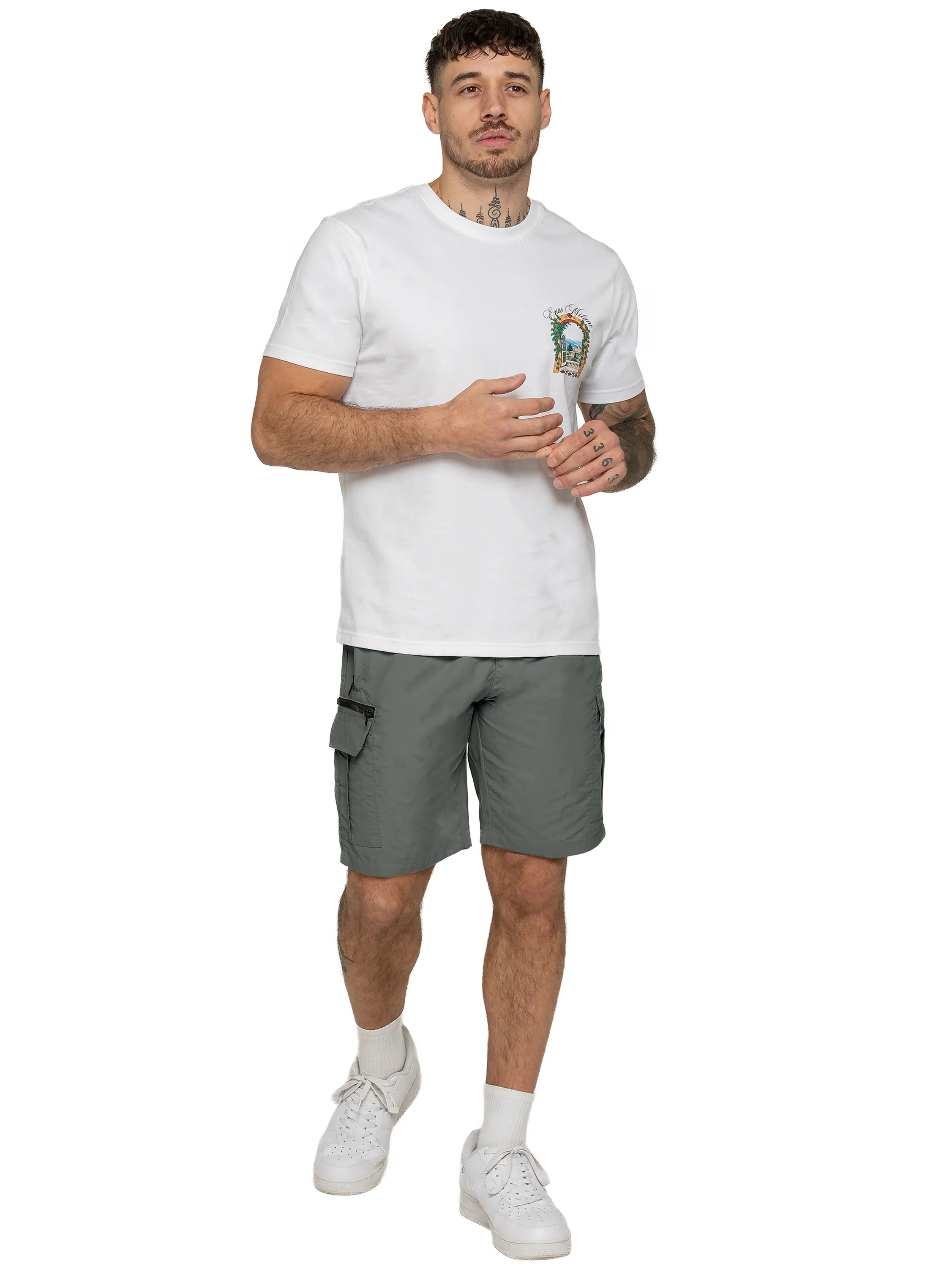 Federico Utility Tech Cargo Shorts - Grey - Image 2