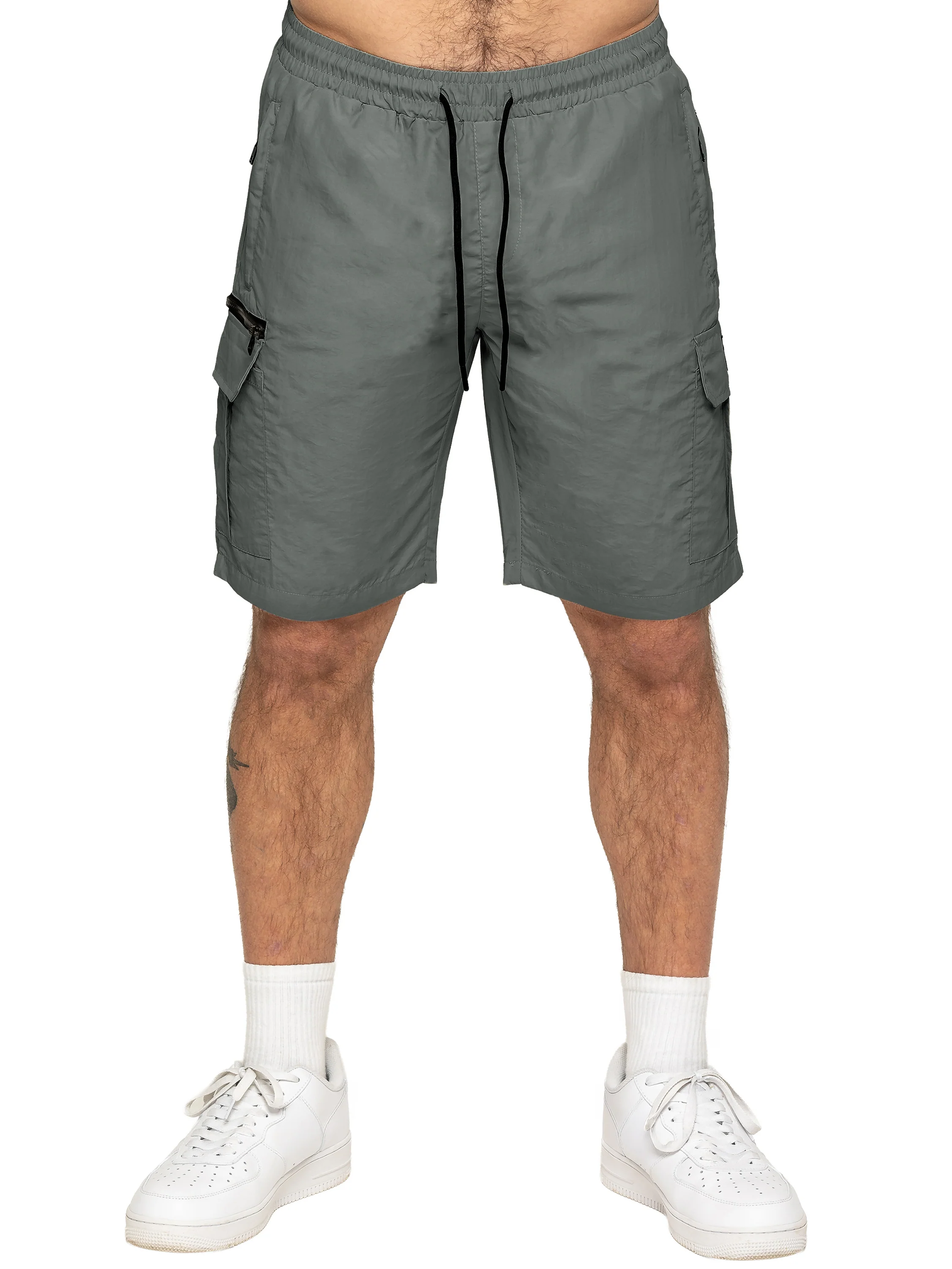 Federico Utility Tech Cargo Shorts - Grey - Image 3