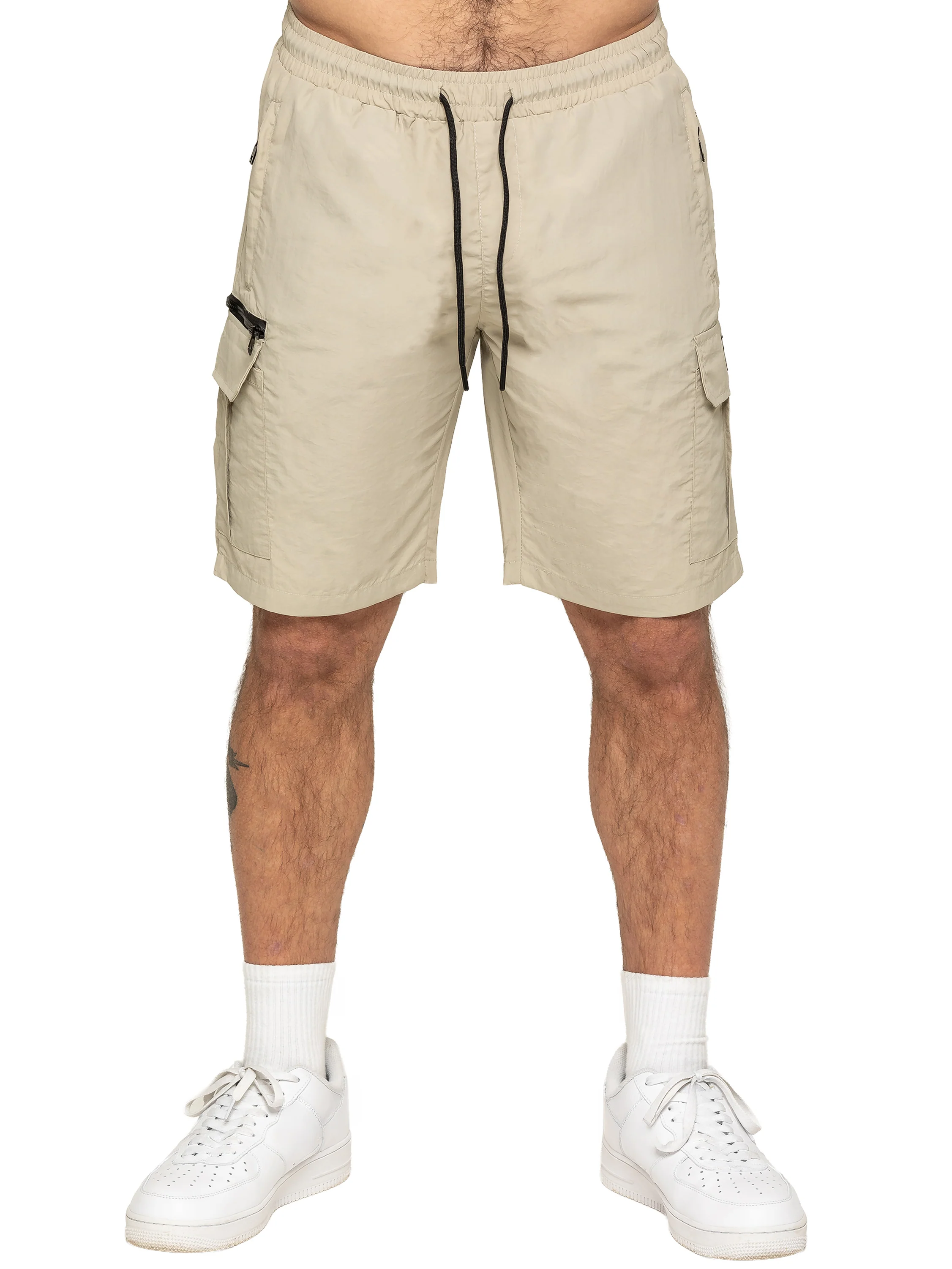 Federico Utility Tech Cargo Shorts - Stone - Image 2