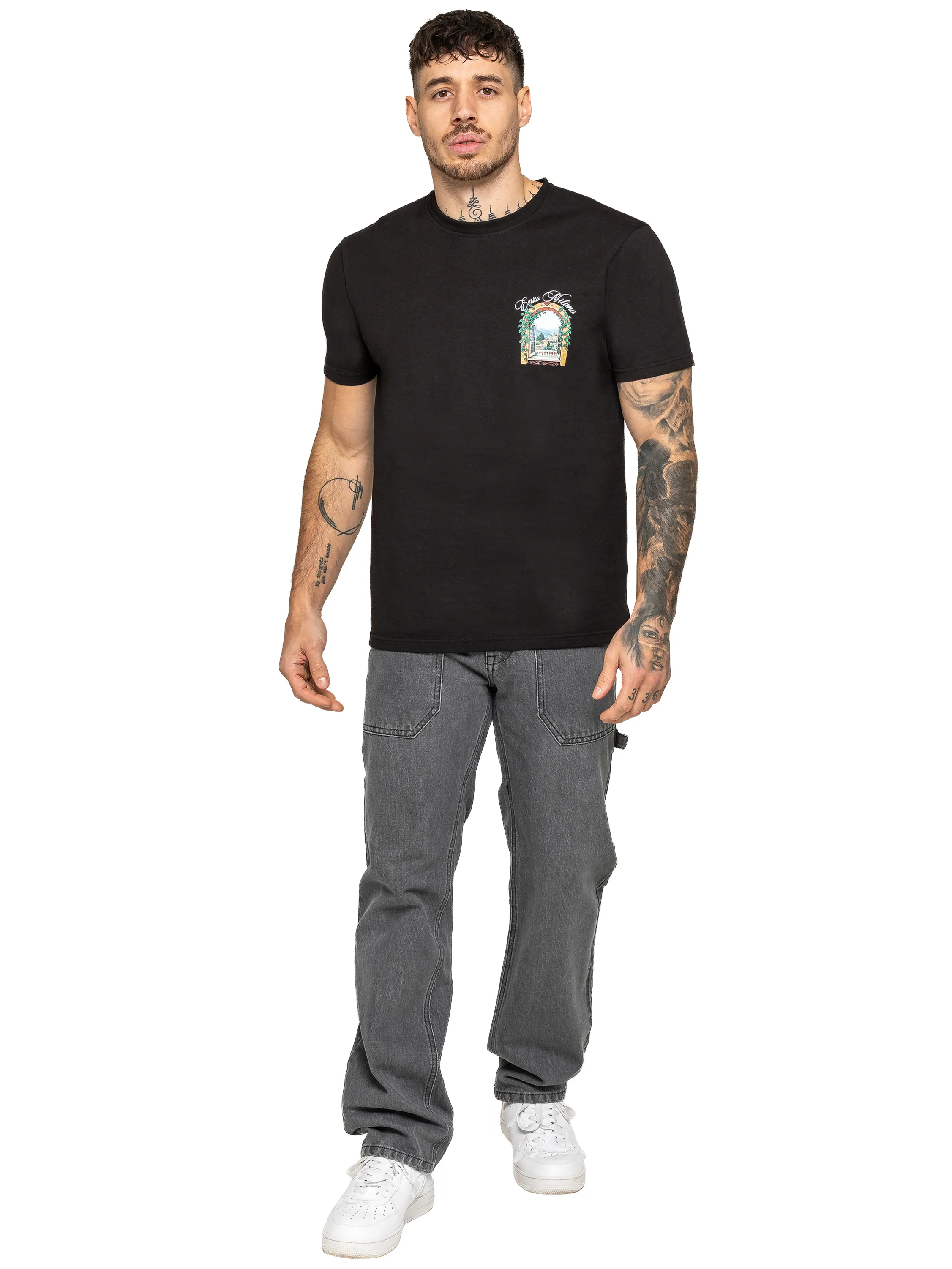 Giacomo Graphic Arch T-Shirt - Black - Image 5