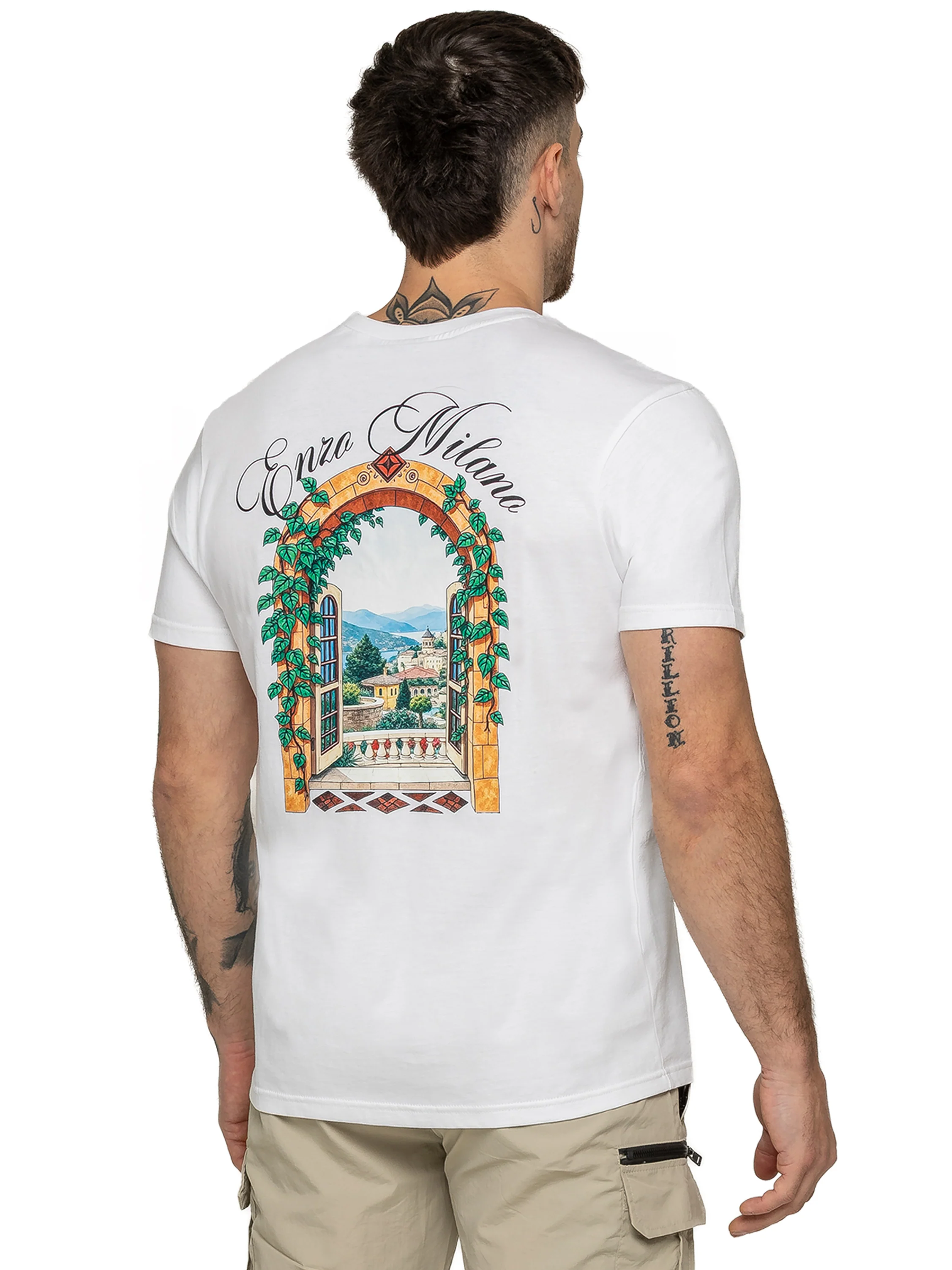 Giacomo Graphic Arch T-Shirt - White - Image 2