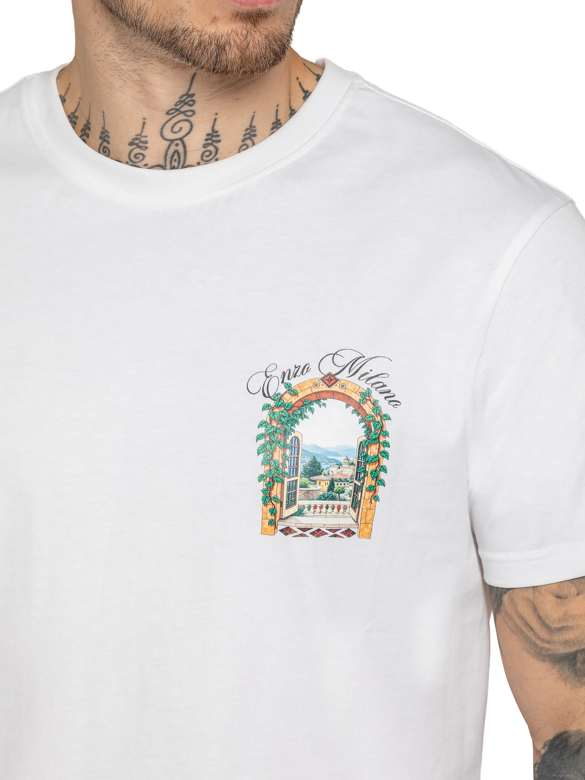 Giacomo Graphic Arch T-Shirt - White - Image 3