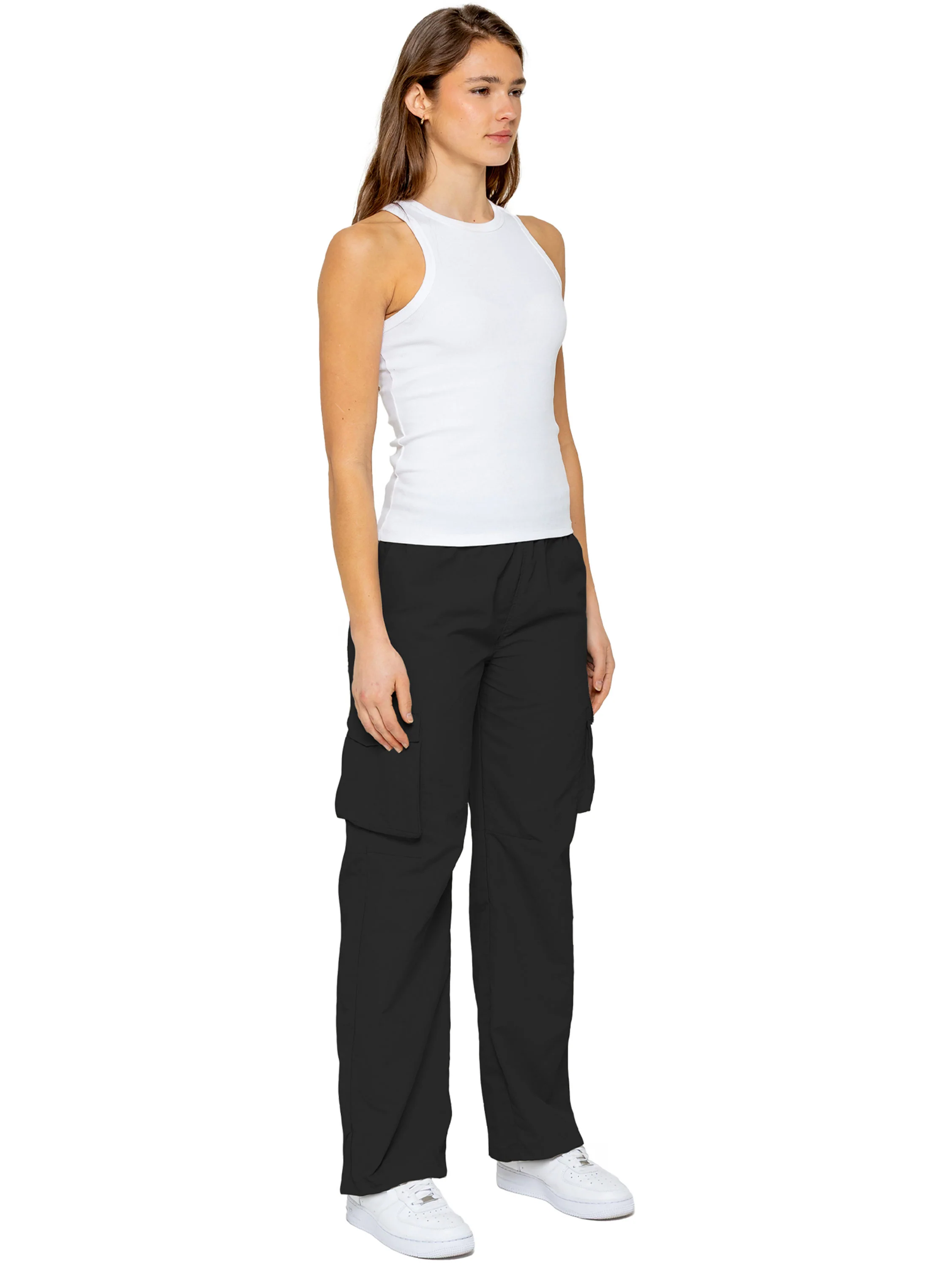 Grace Parachute Cargo Pants - Black - Image 3