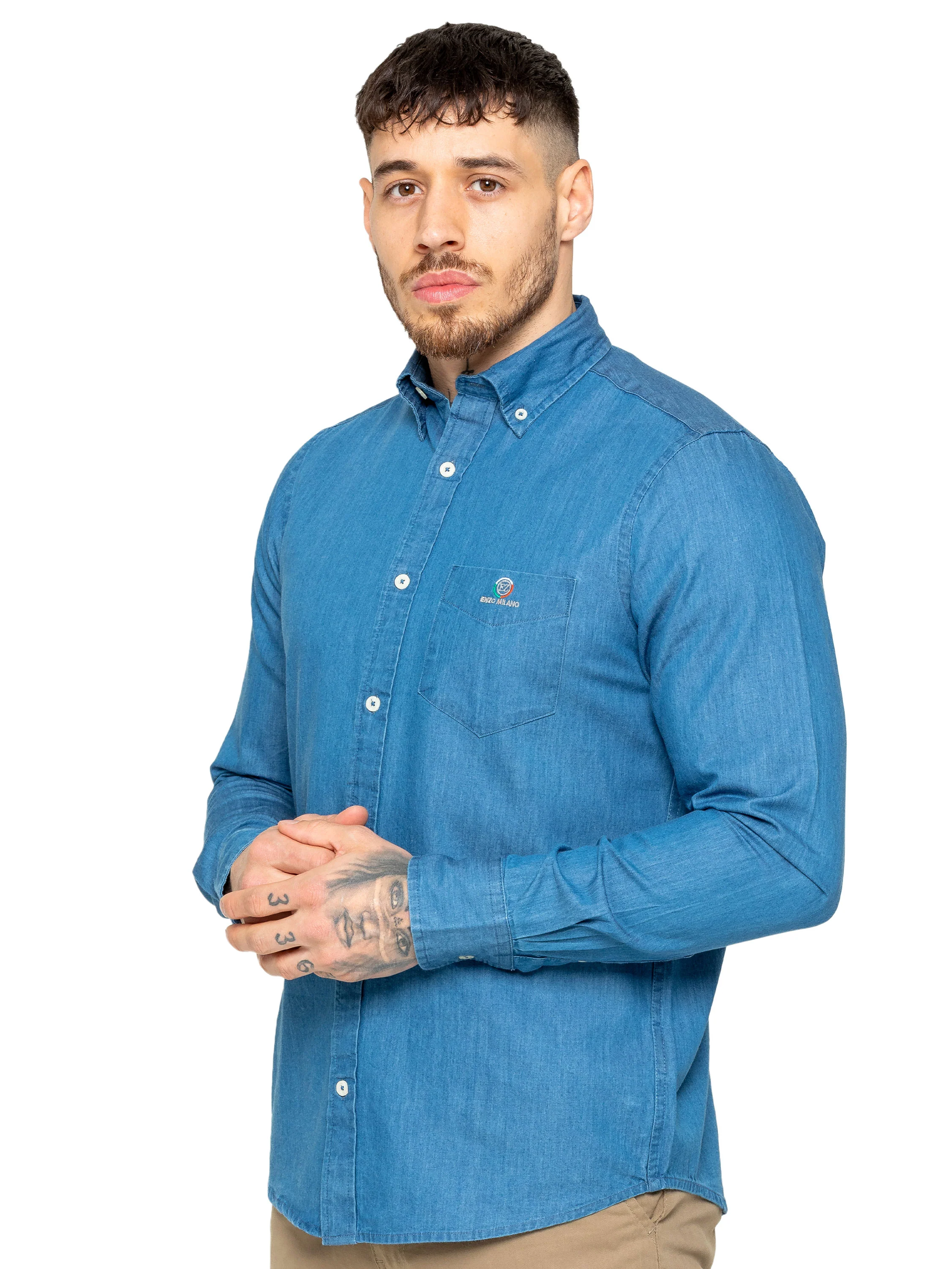 Grayson Classic Fit Shirt - Light Blue Denim