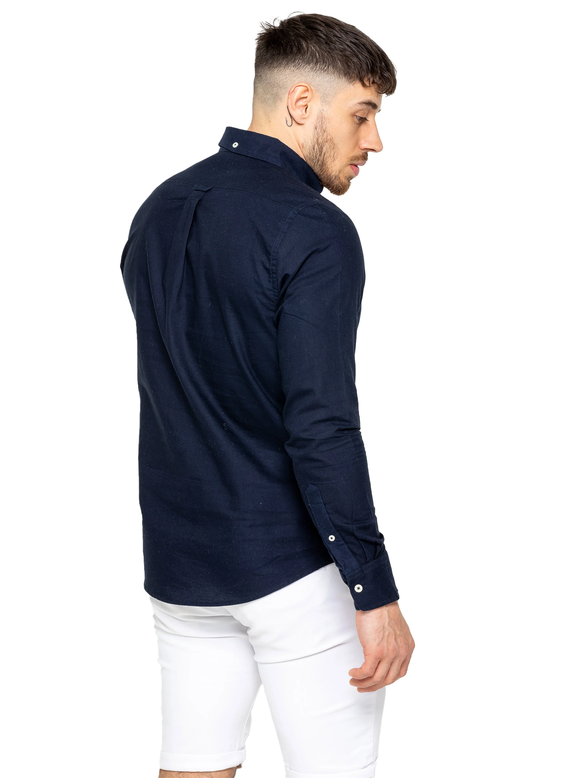 Grayson Classic Fit Shirt - Navy - Image 4