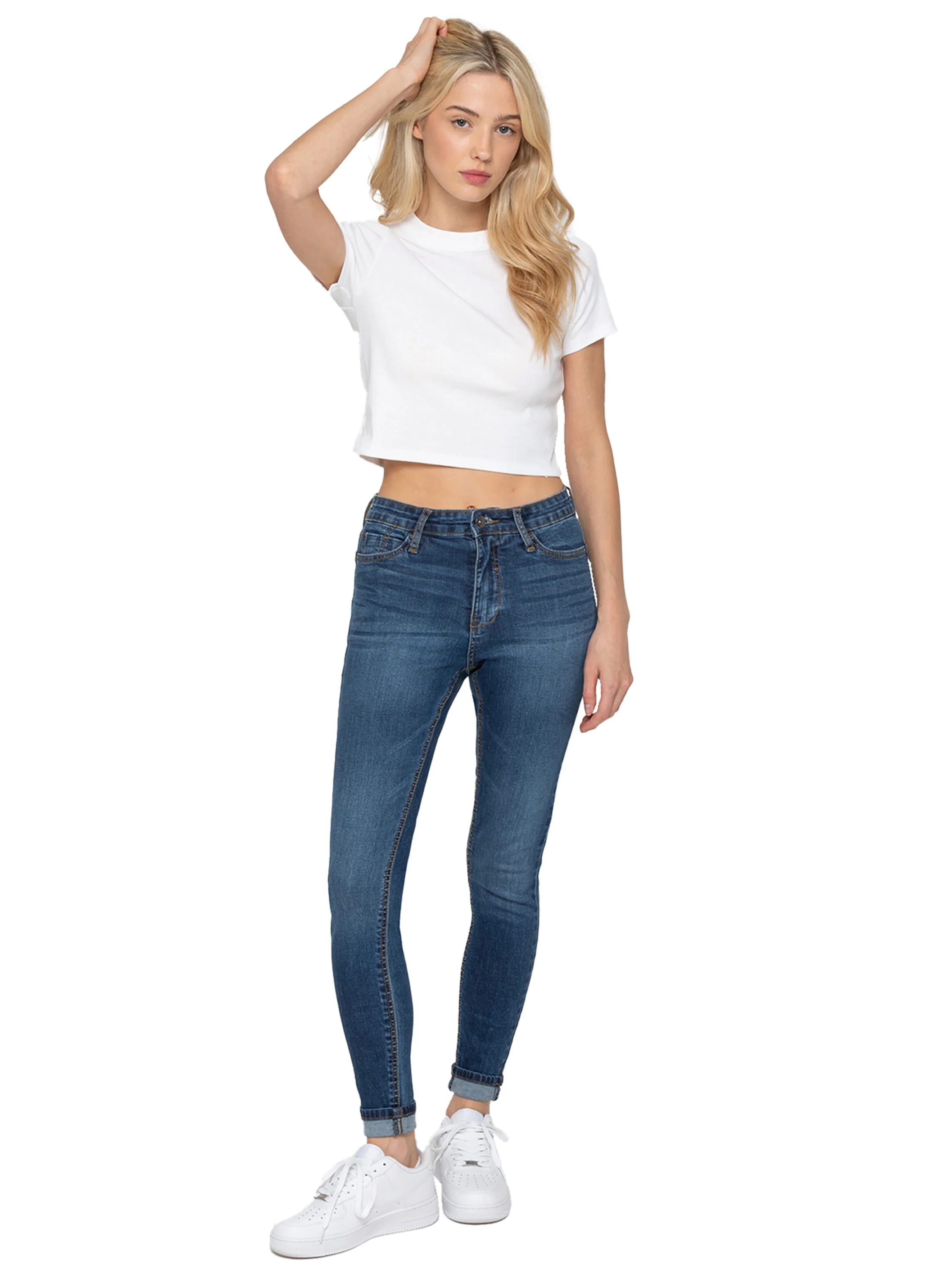 Hailey Bum Sculpt Skinny Jeans - Blue - Image 2