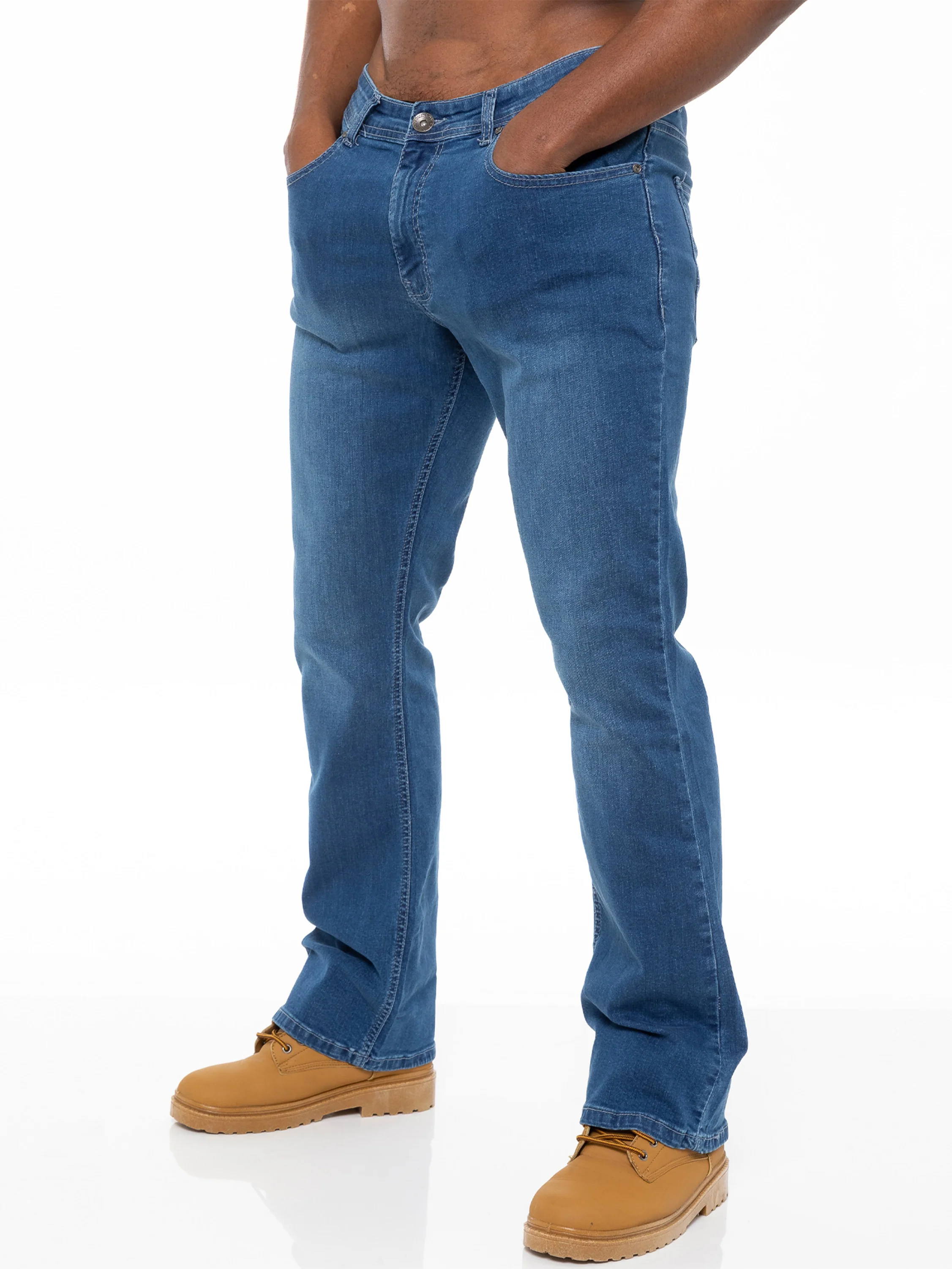 Hugh Bootcut Denim Jeans - Light Blue
