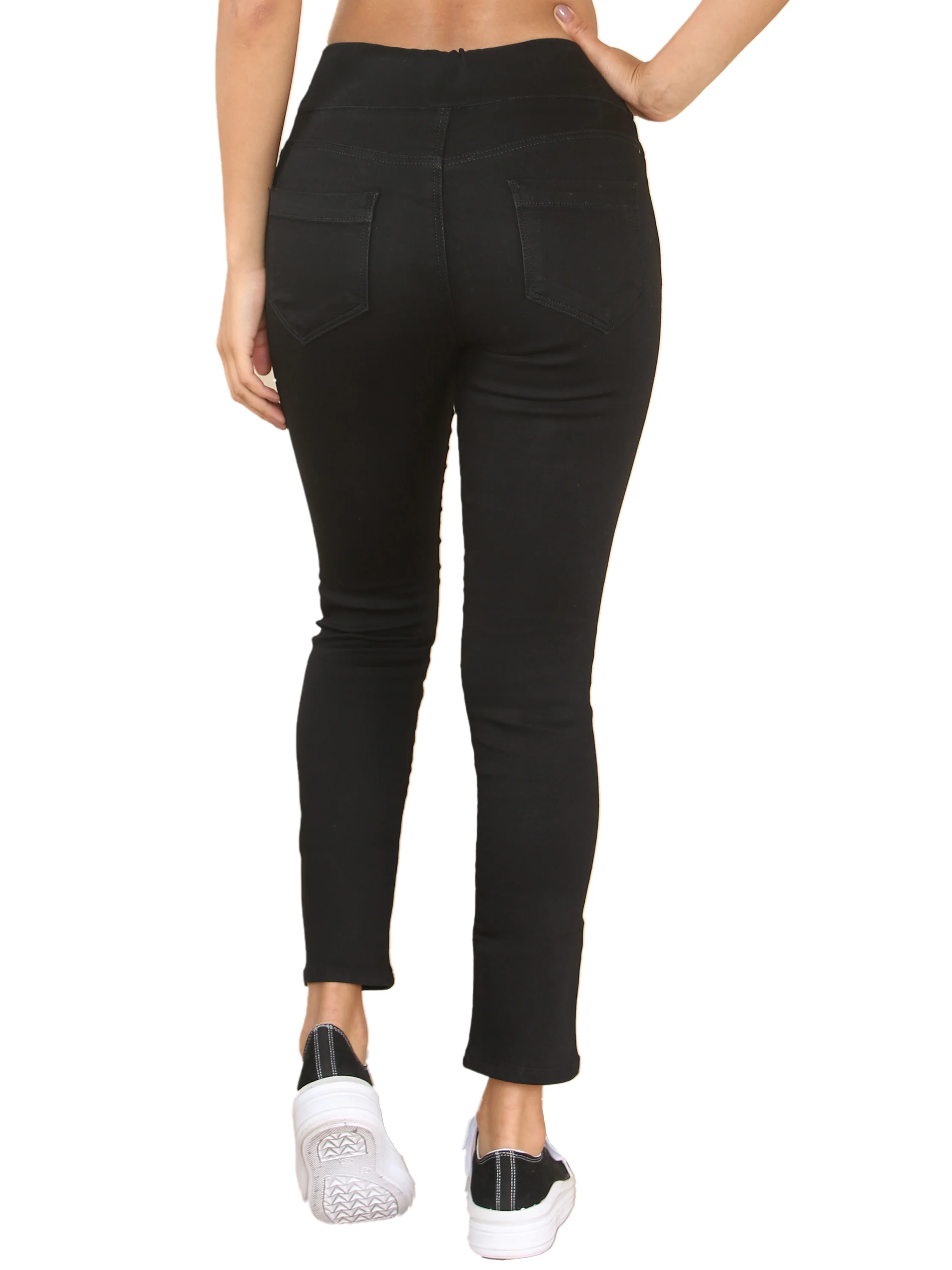 Ivy Elasticated Waist Jeans - Black - Image 3