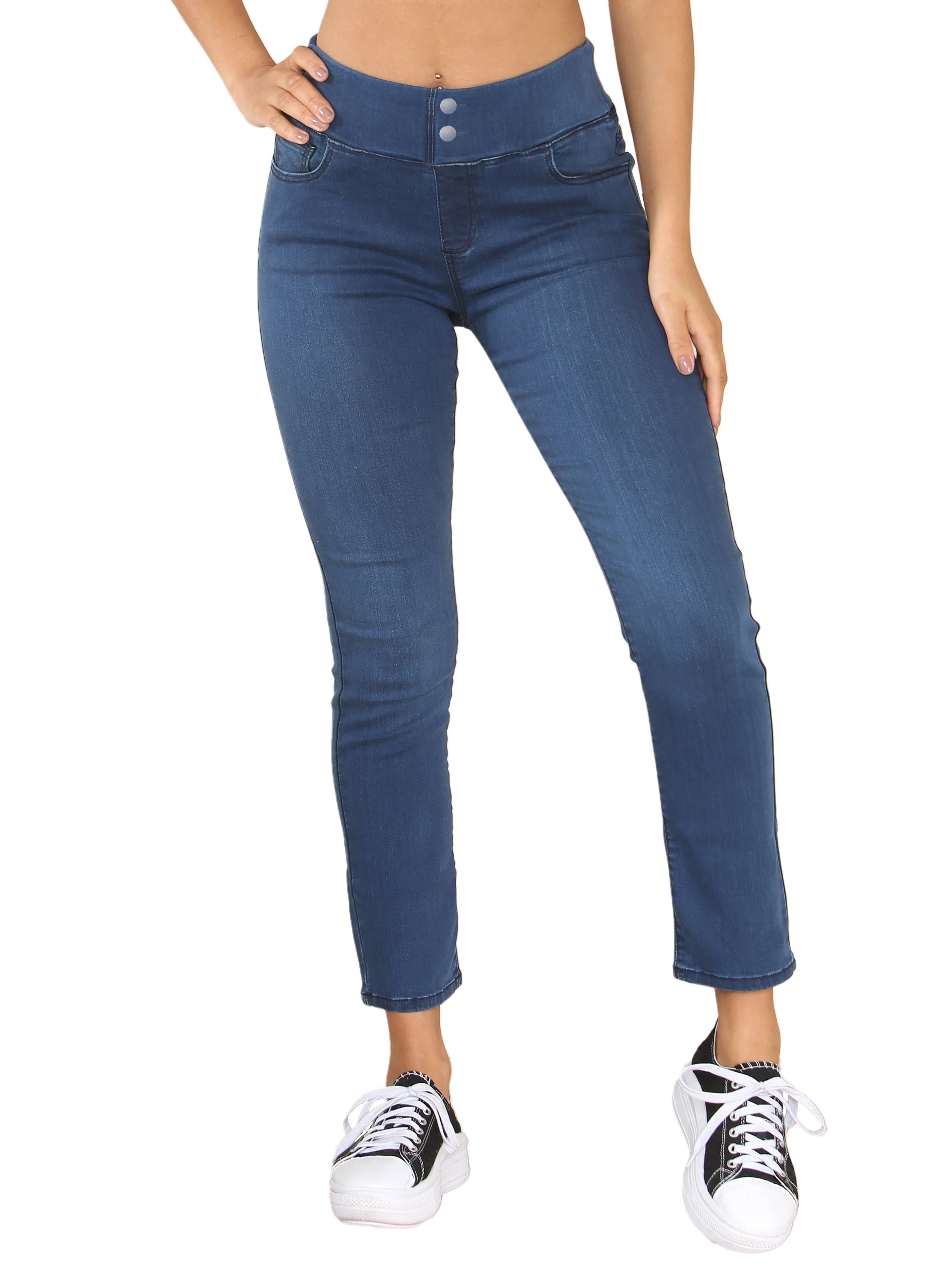 Ivy Elasticated Waist Jeans - Blue - Image 3