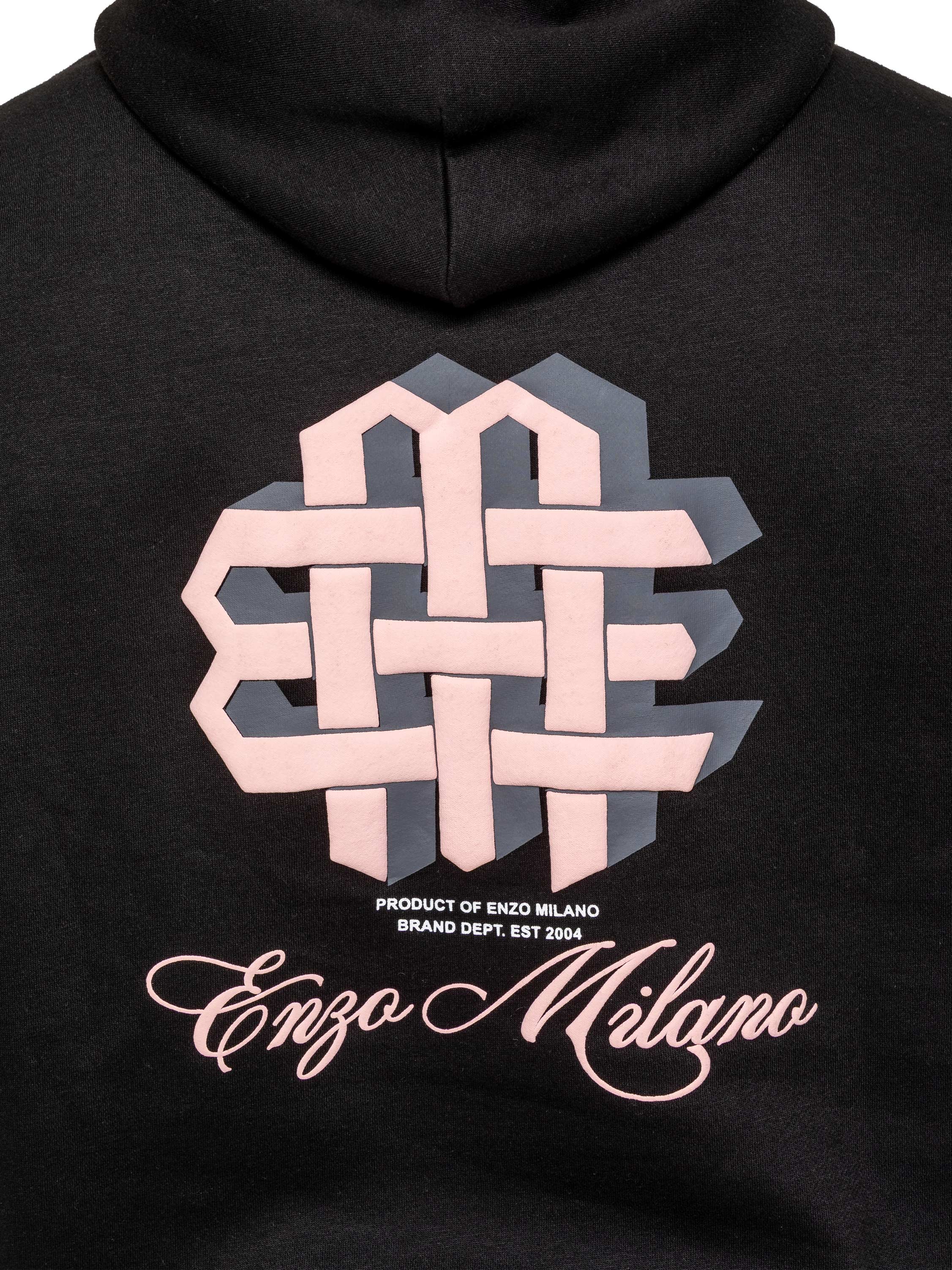 Jaques Applique Pullover Hoodie - Black - Image 2