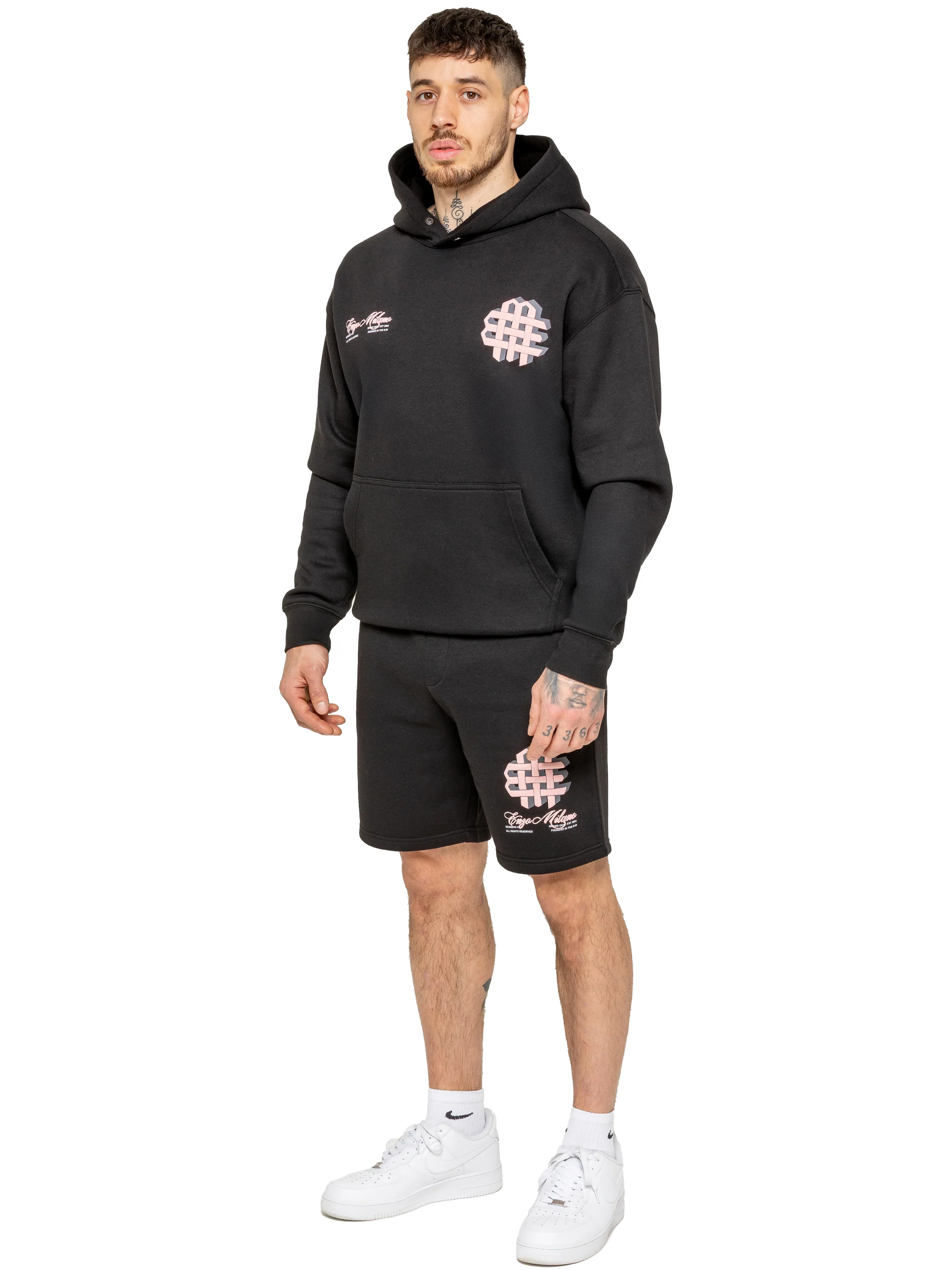 Jaques Applique Pullover Hoodie - Black - Image 3