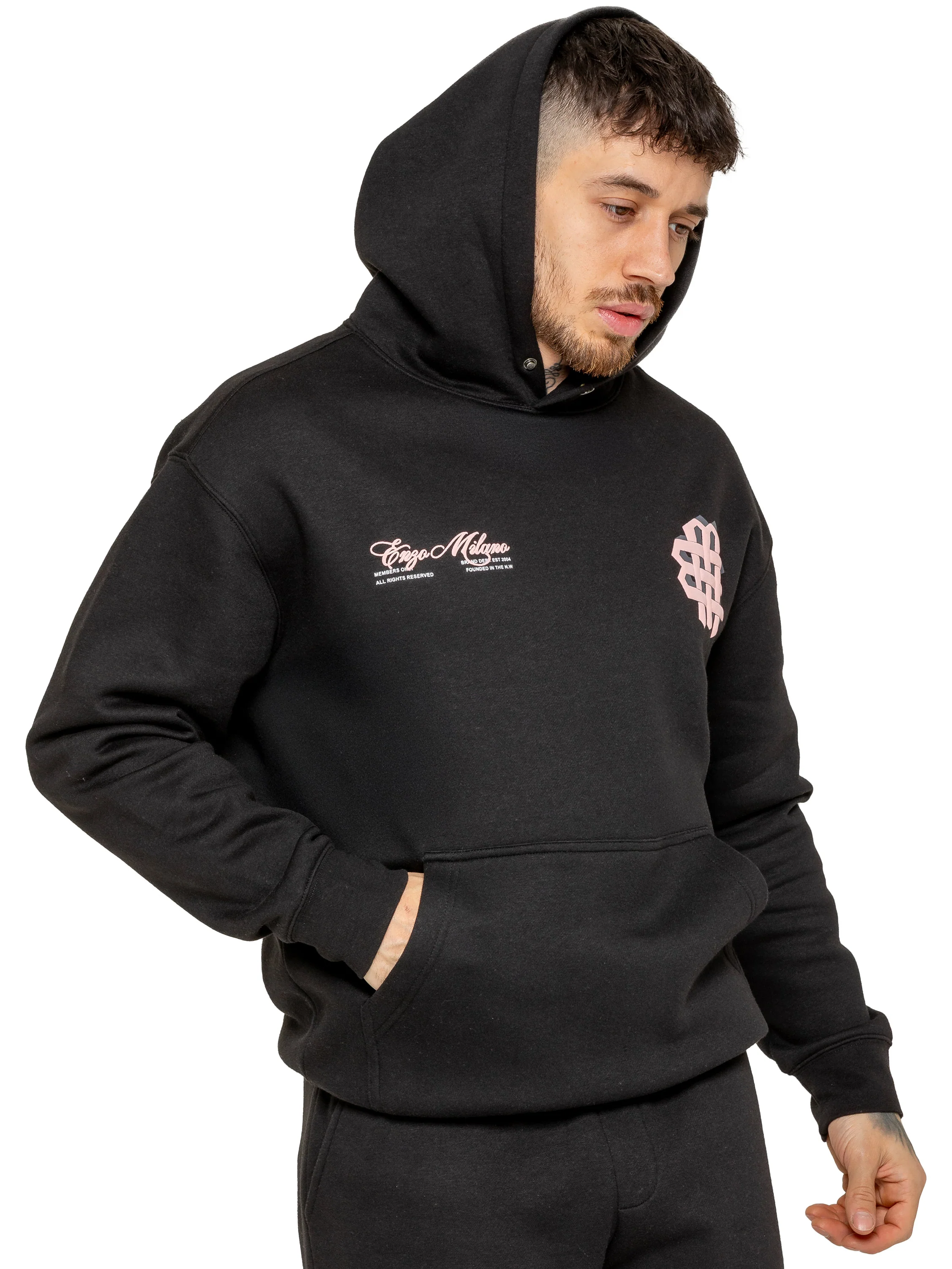Jaques Applique Pullover Hoodie - Black - Image 5