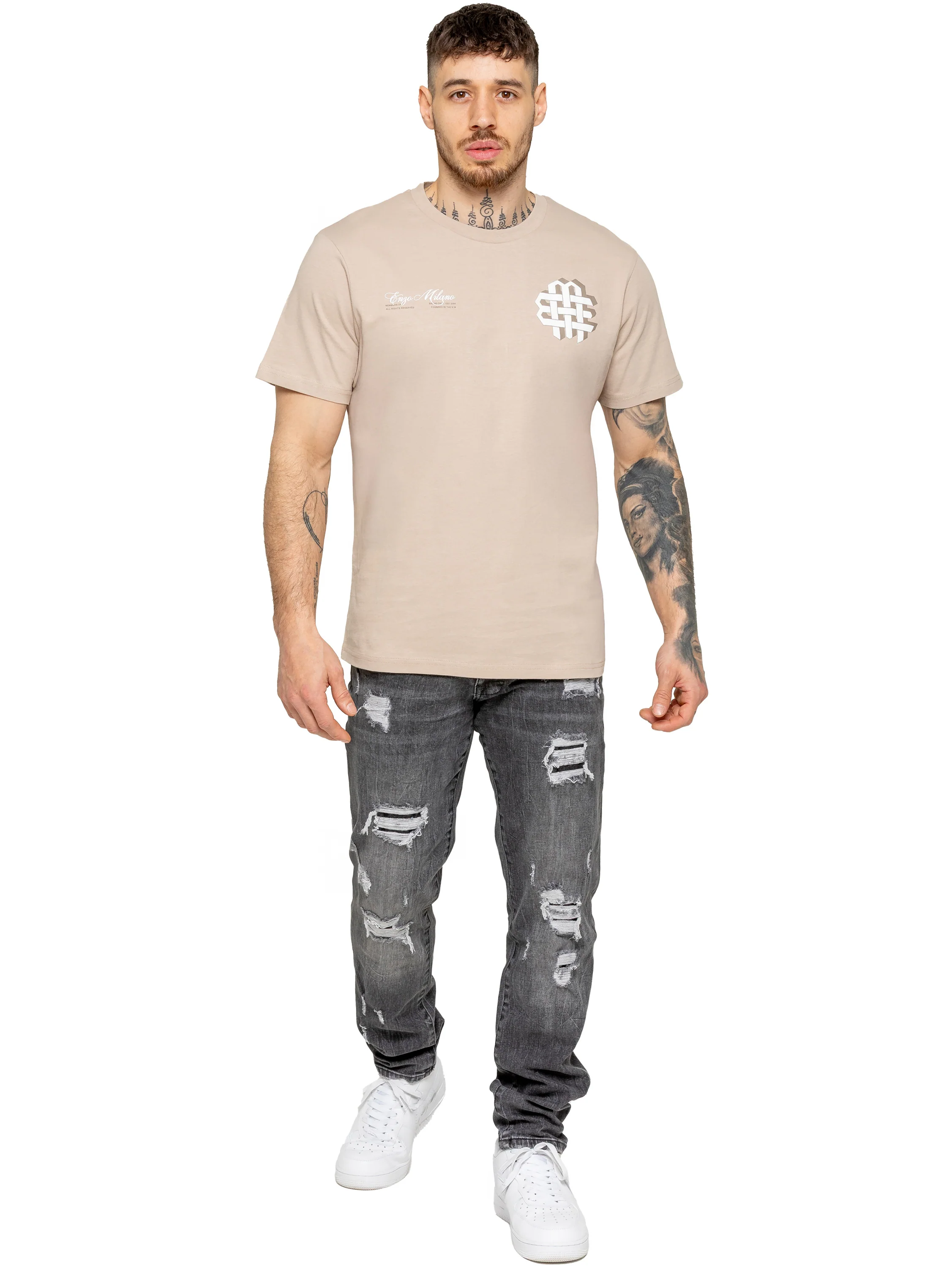 Jaques Applique T-Shirt - Clay - Image 4