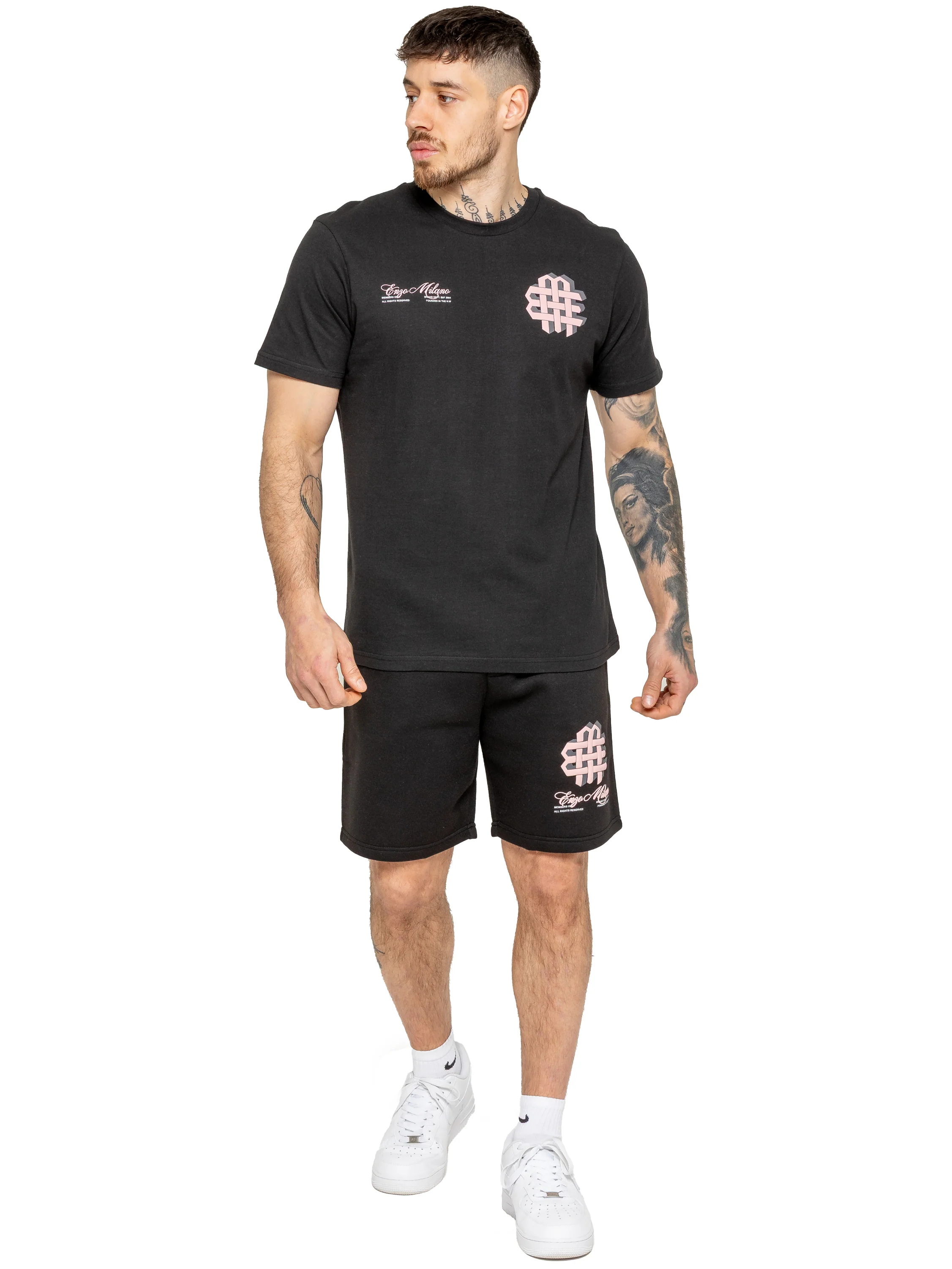 Jaques T-Shirt and Fleece Shorts Set - Black