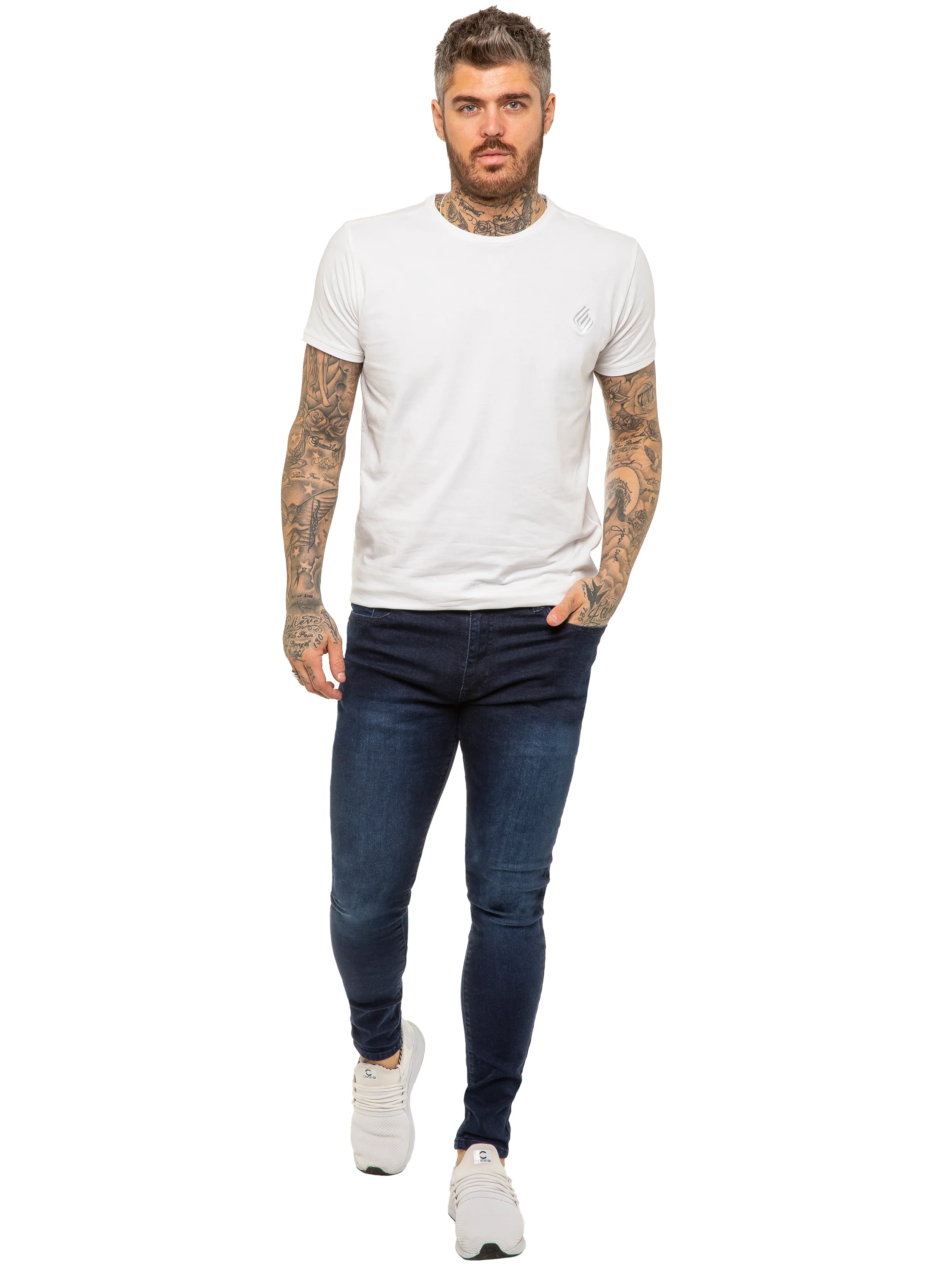 Julian Skinny Stretch Jeans - Dark Blue - Image 3