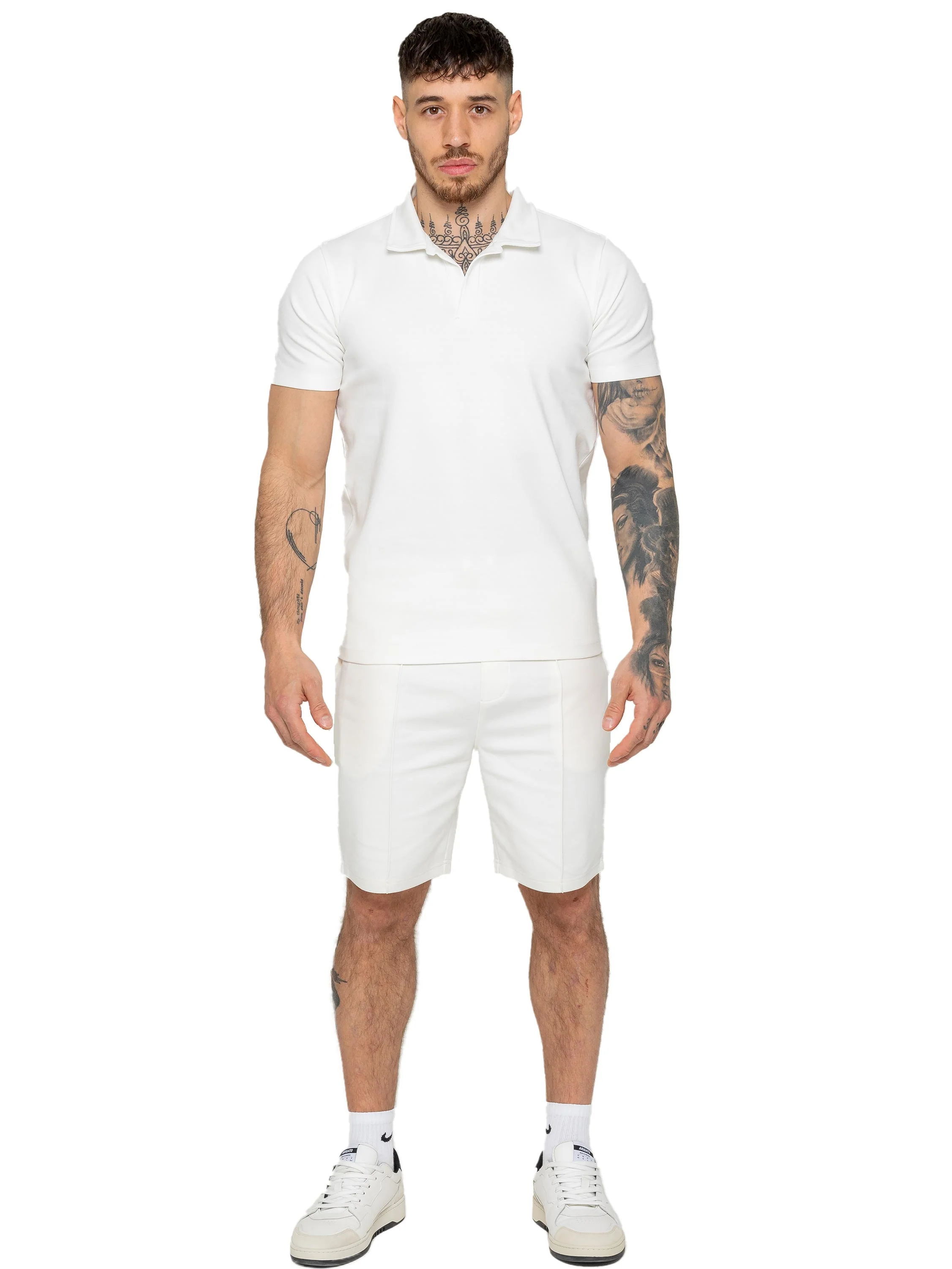 Kade Polo Shirt and Shorts Set - Off White - Image 3