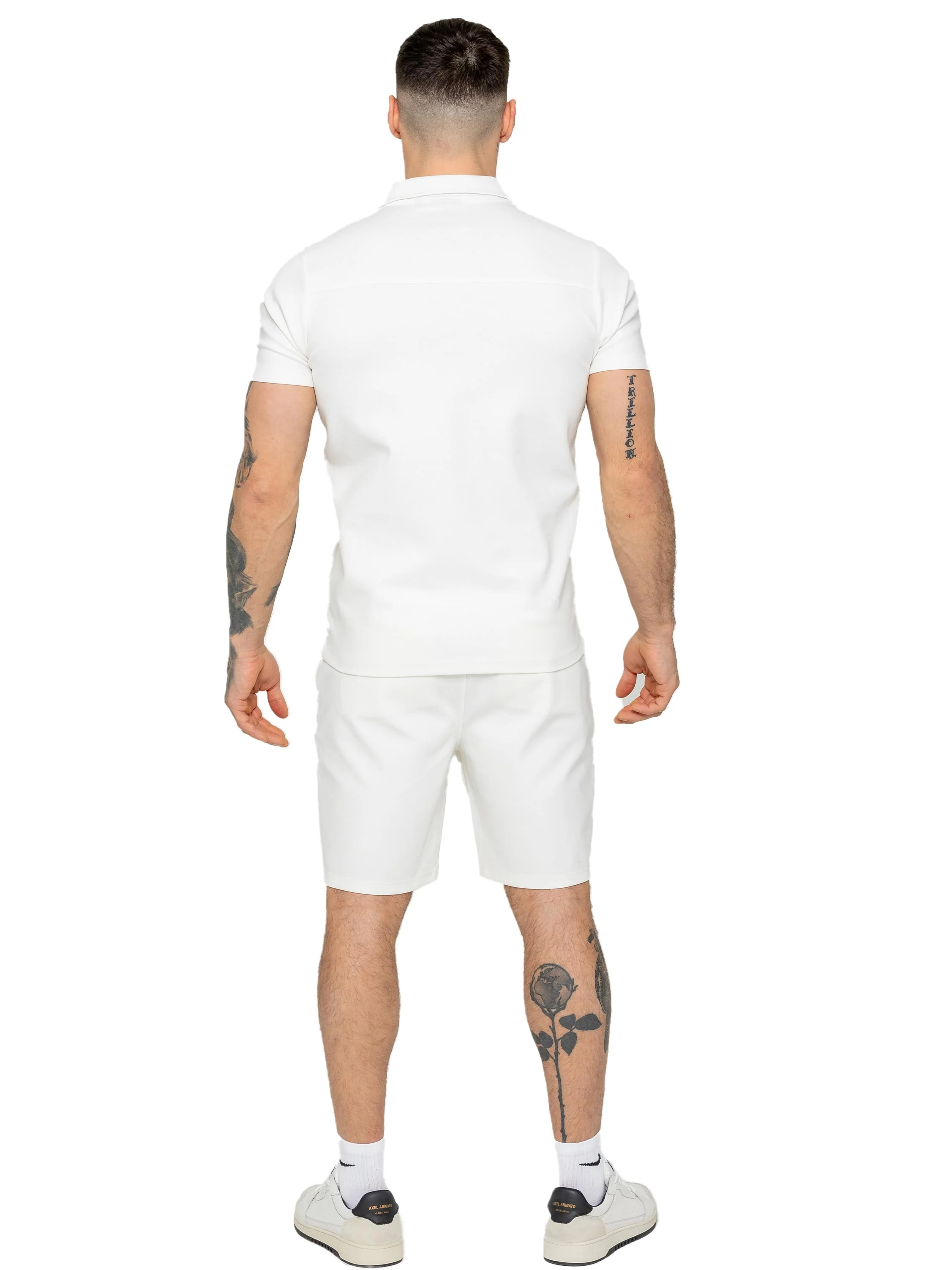 Kade Polo Shirt and Shorts Set - Off White - Image 4