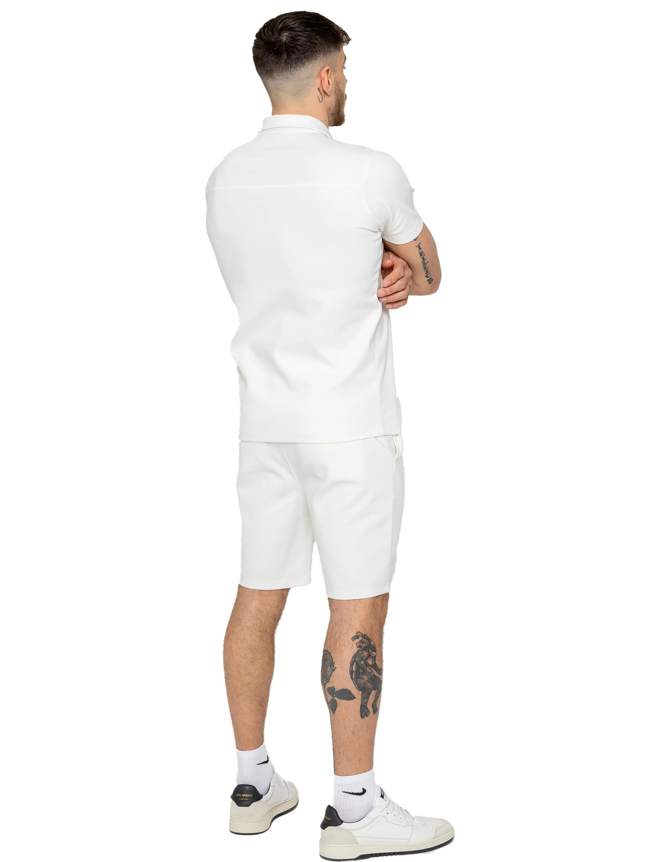 Kade Polo Shirt and Shorts Set - Off White - Image 5