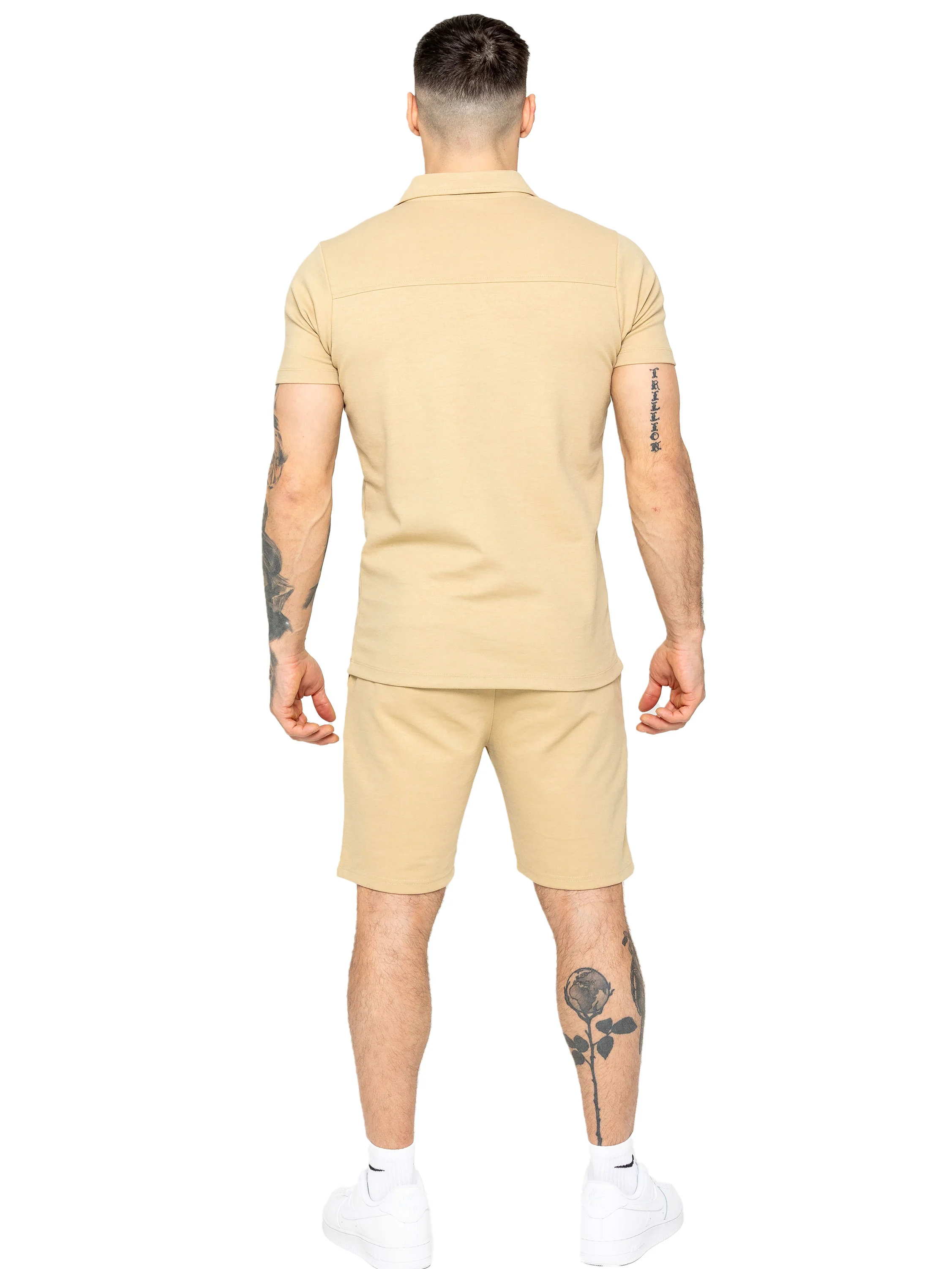 Kade Polo Shirt and Shorts Set - Stone - Image 3