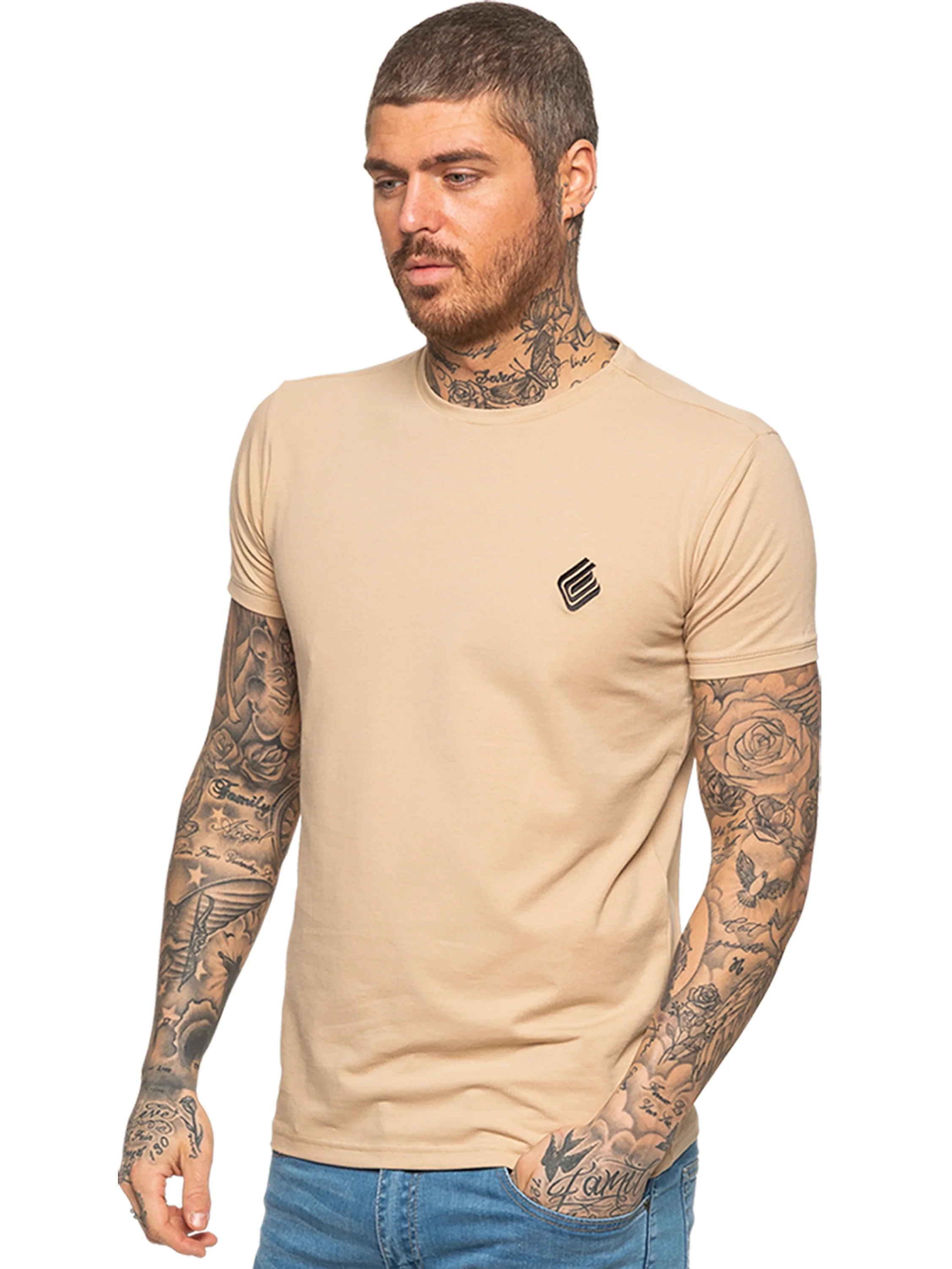 Kai Slim T-Shirt - Stone - Image 3