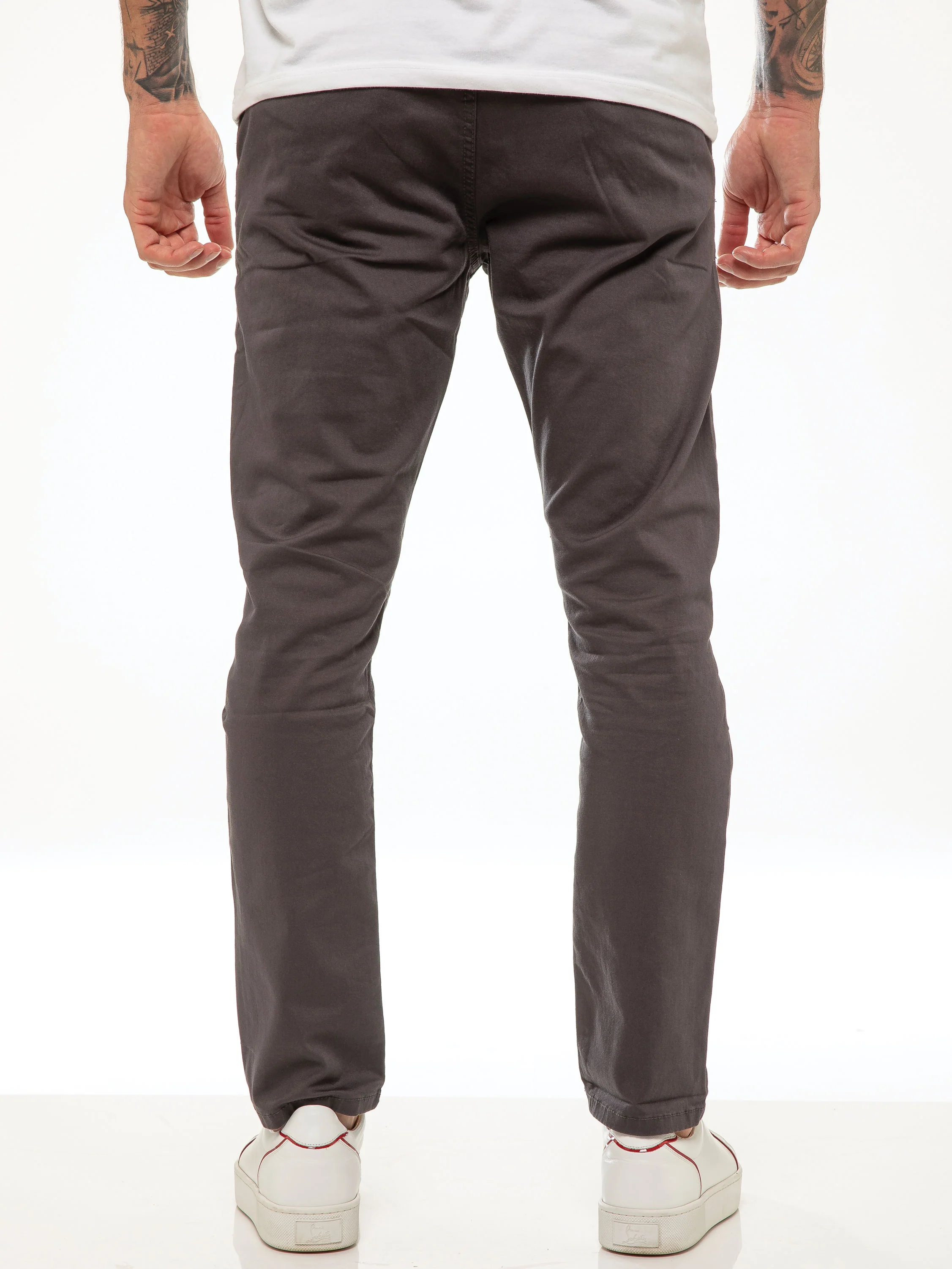 Kaiden Slim Stretch Trousers - Grey - Image 5