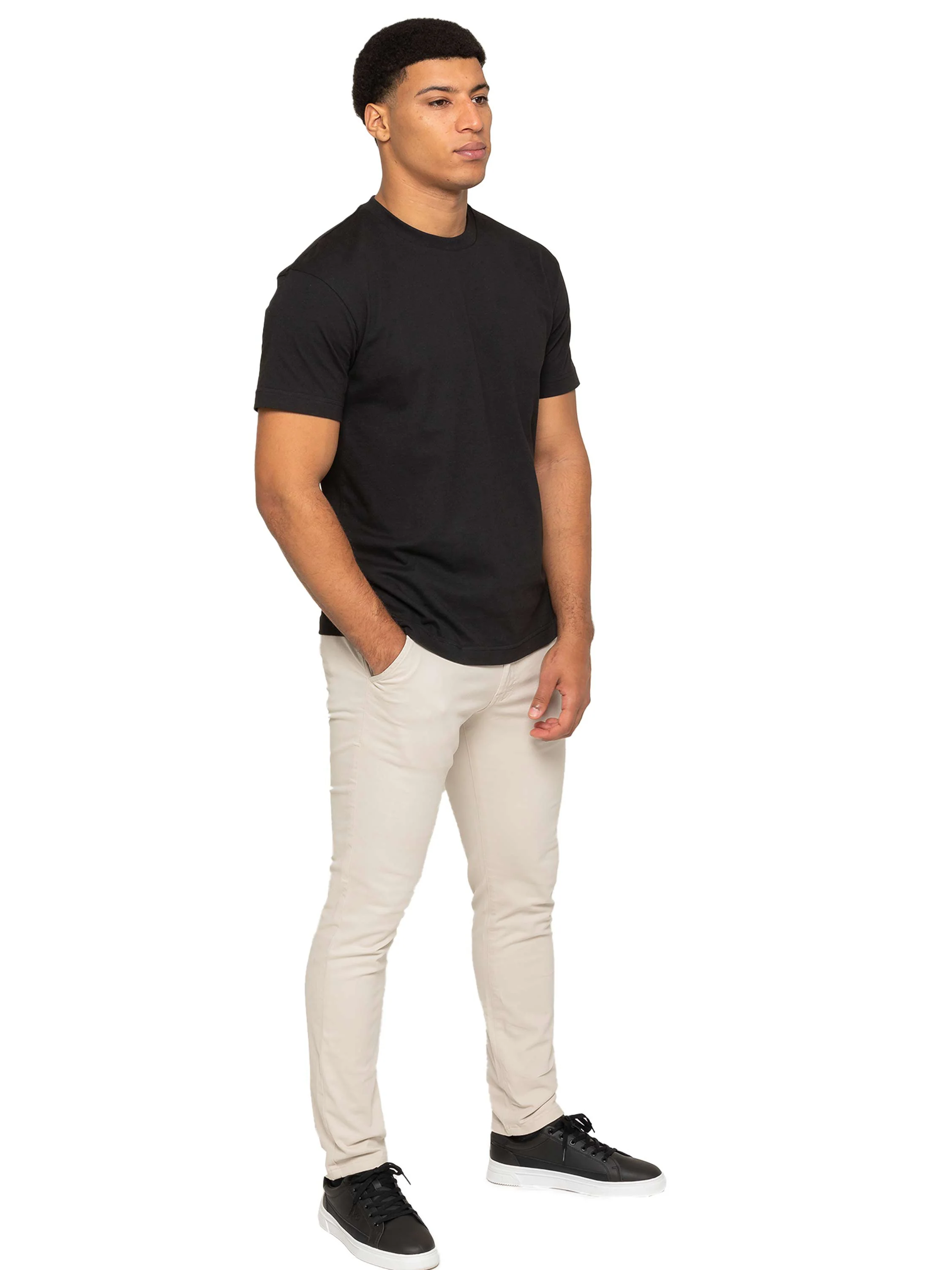 Kaiden Slim Stretch Trousers - Stone - Image 5