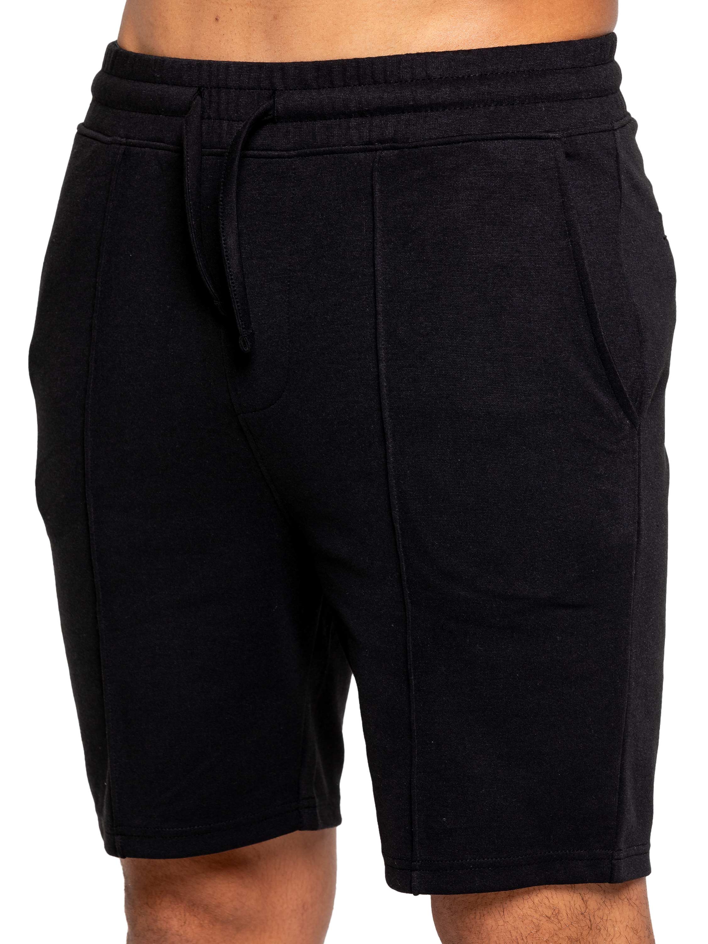Karson Cotton Zip Polo Shirt and Shorts Set - Black - Image 4