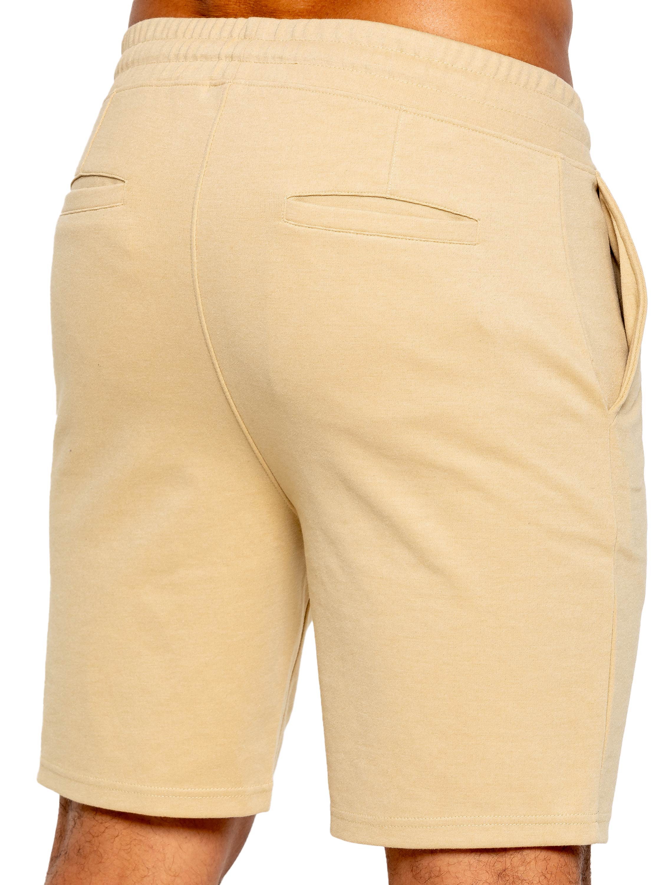 Karson Cotton Zip Polo Shirt and Shorts Set - Stone - Image 6