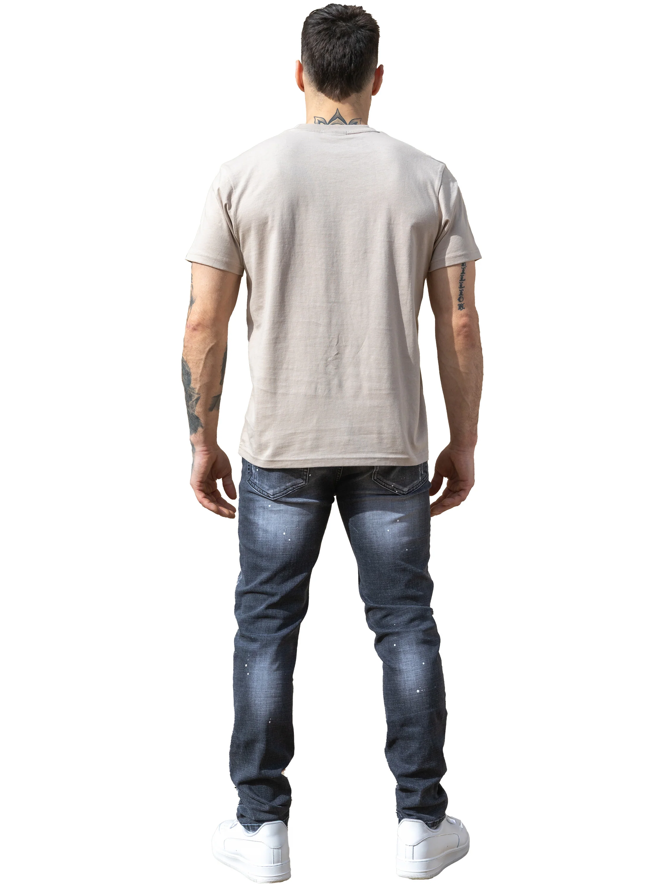Lazarro Embroidered T-Shirt - Clay - Image 5