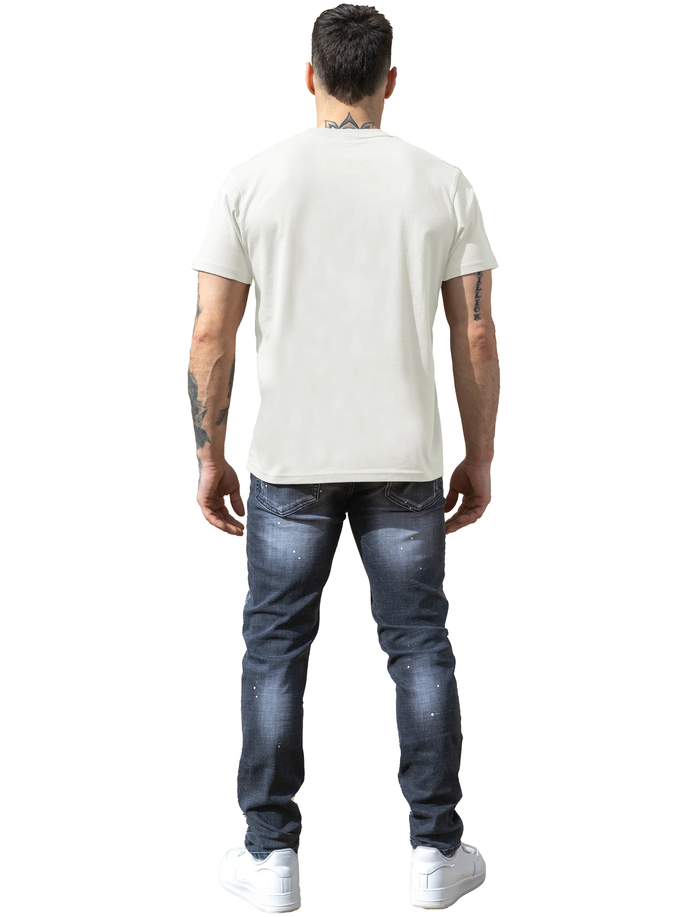 Lazarro Embroidered T-Shirt - White - Image 5