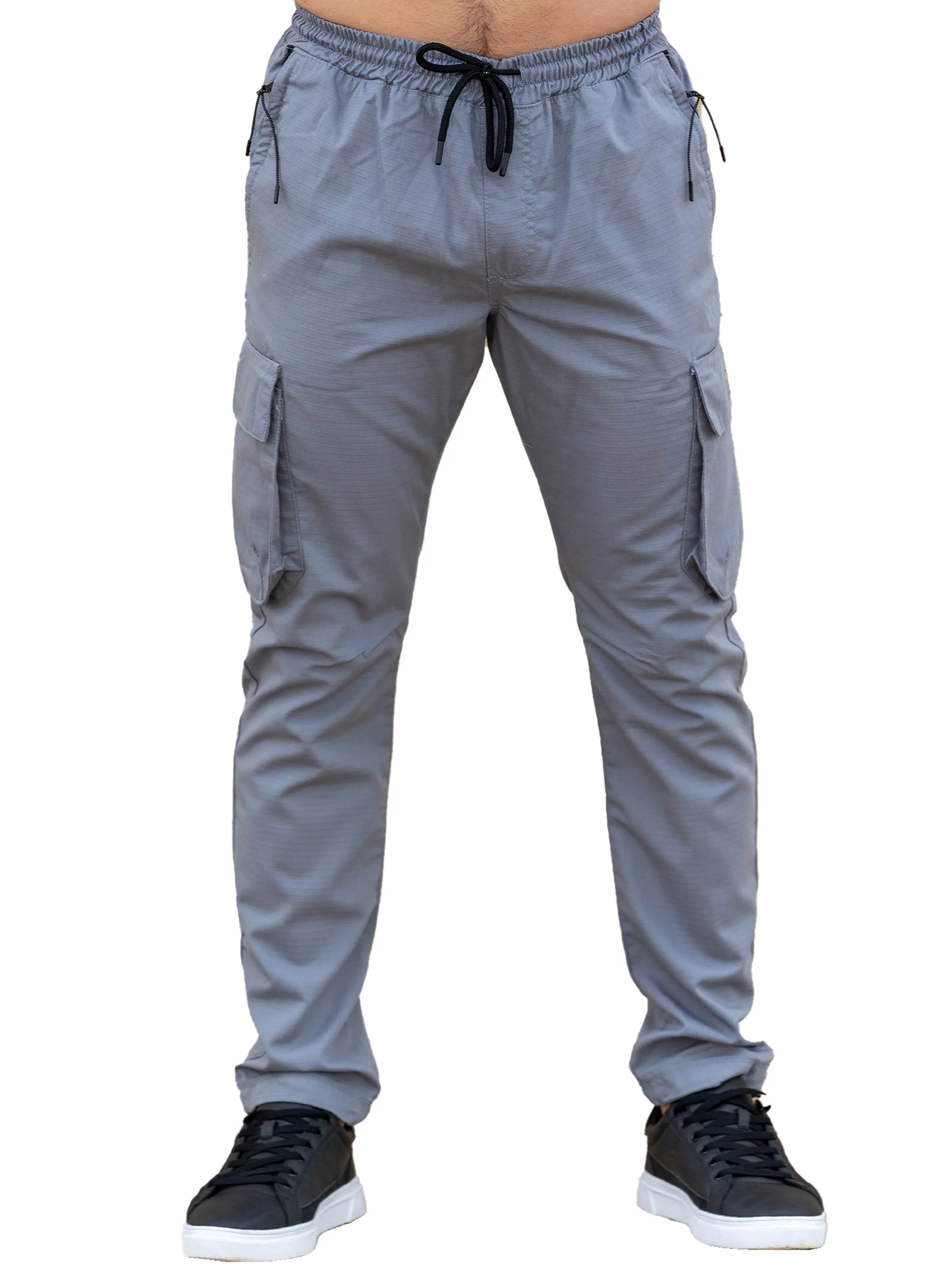 Leonardo Tech Utility Cargo Pants - Light Grey