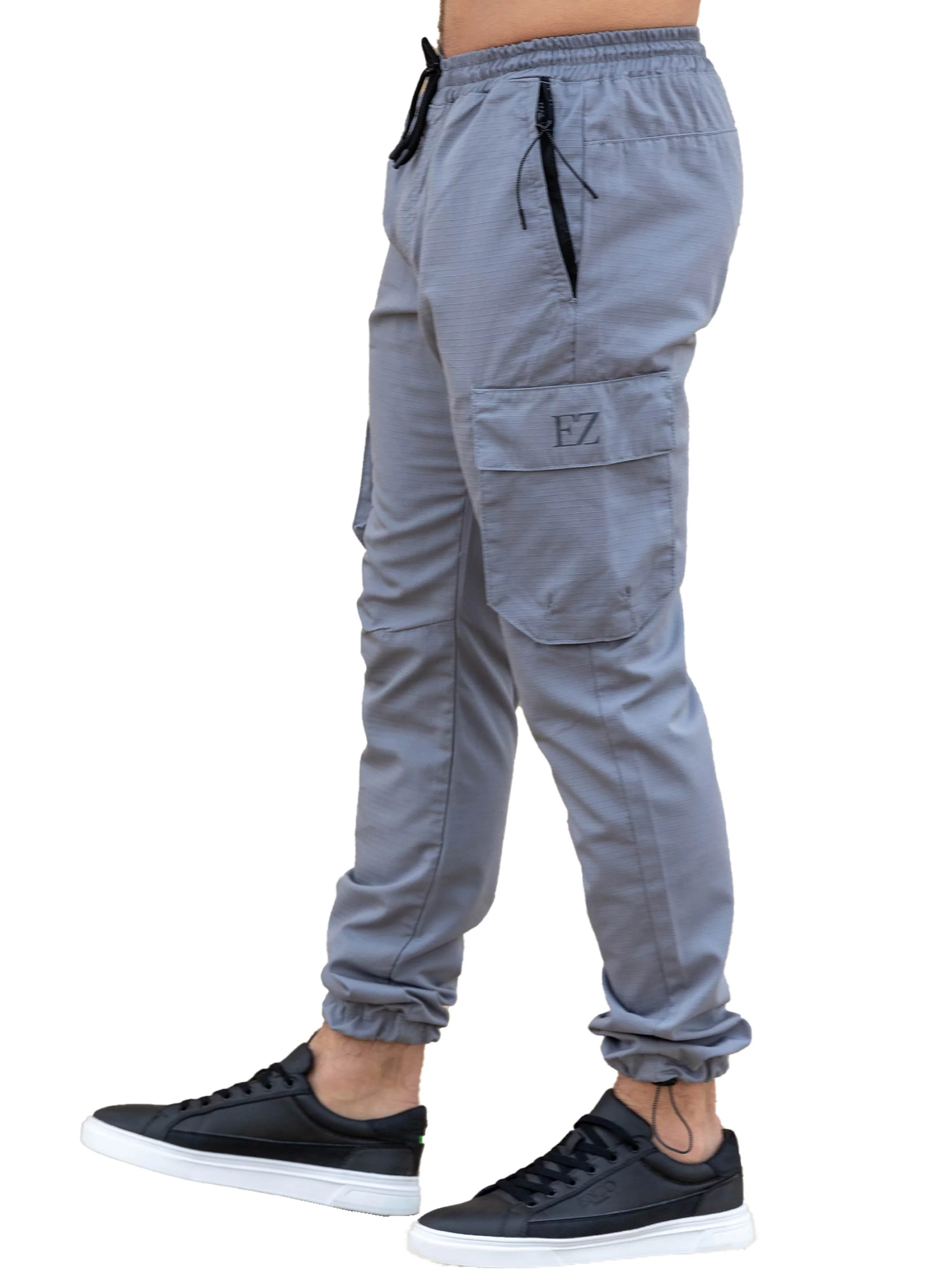 Leonardo Tech Utility Cargo Pants - Light Grey - Image 5