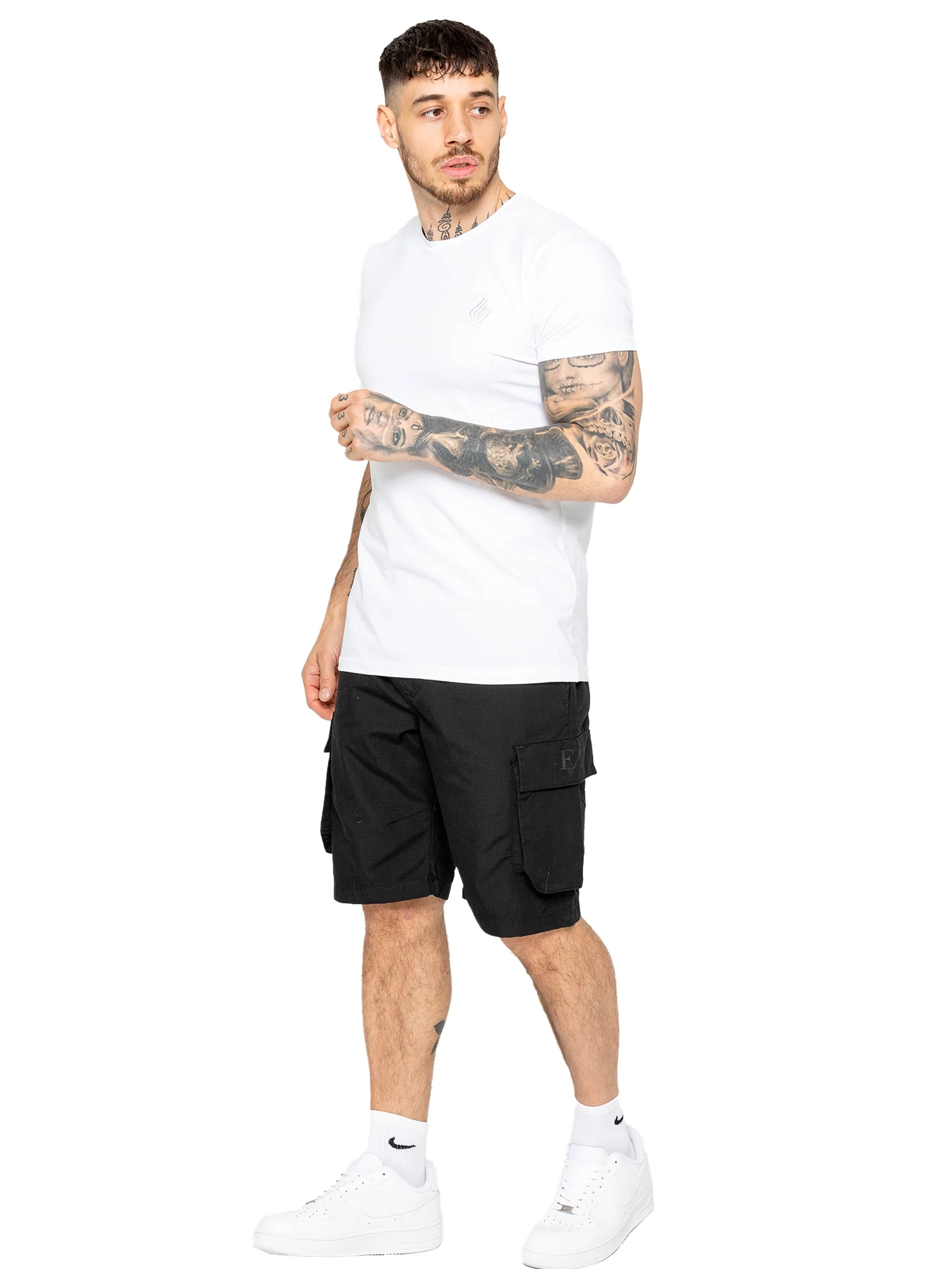 Leonardo Technical Cargo Shorts - Black - Image 2