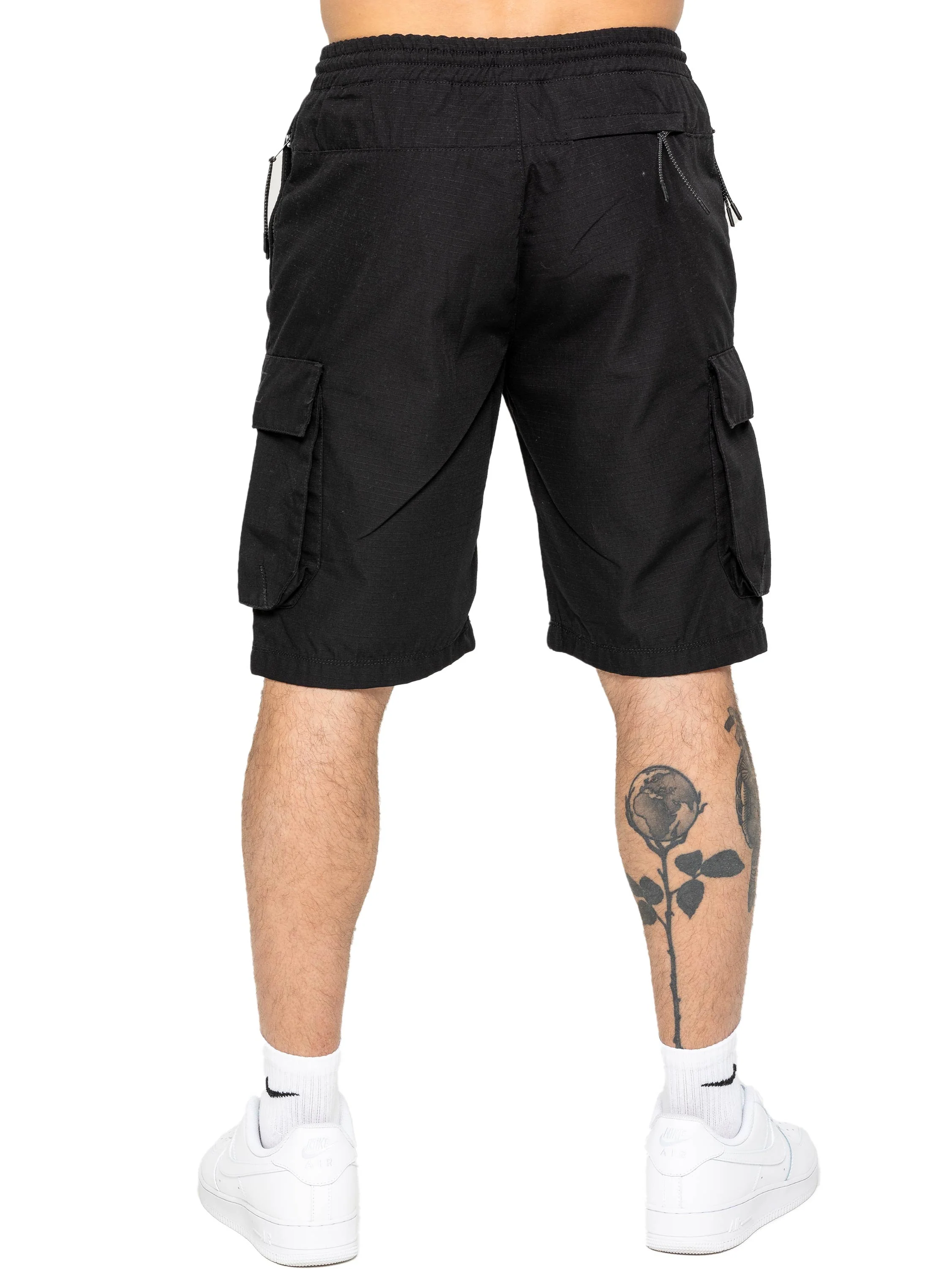 Leonardo Technical Cargo Shorts - Black - Image 4