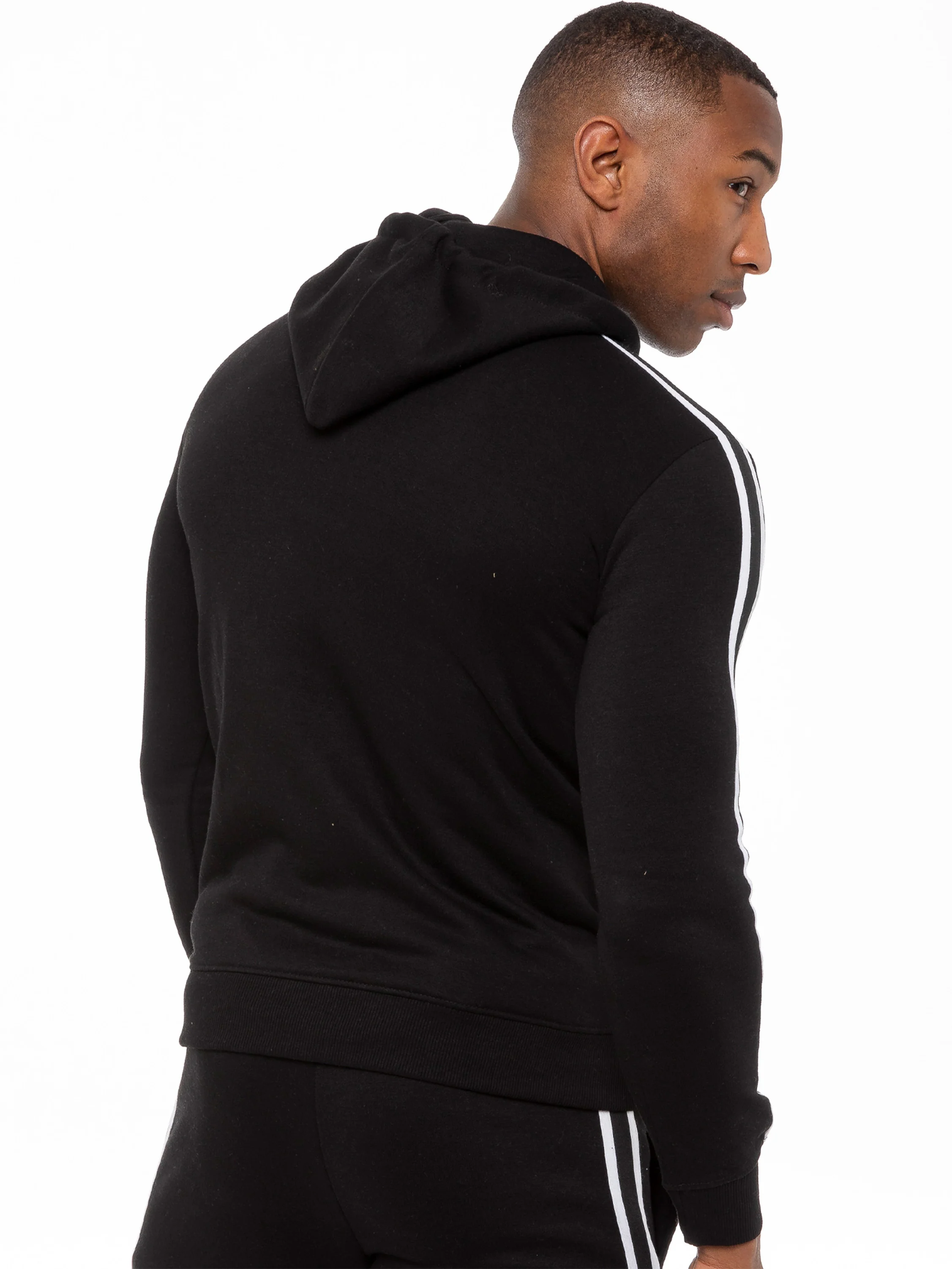 Logan Zip Up Hoodie - Black - Image 4