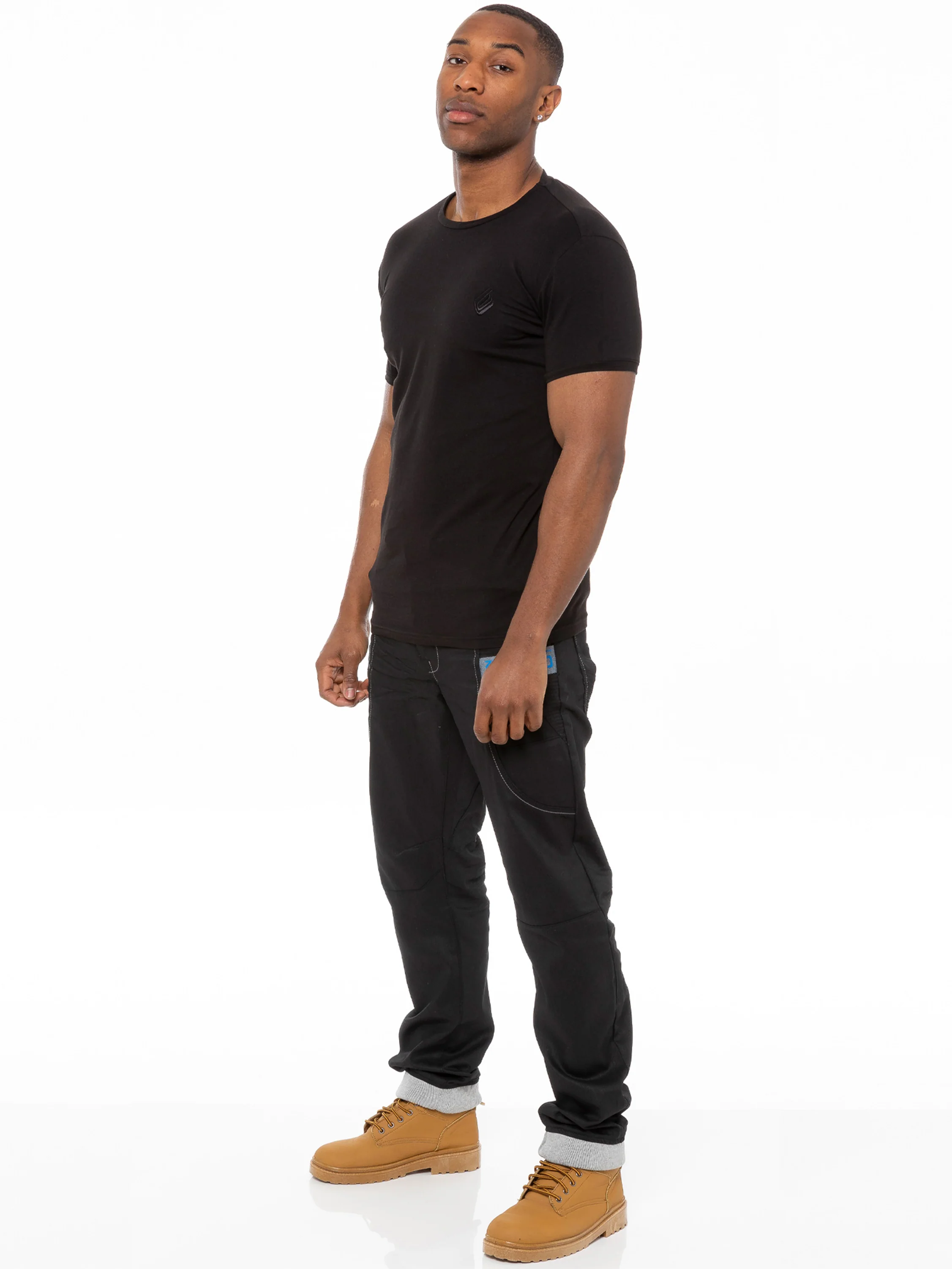 Luca Cuffed Jogger Jeans - Black - Image 4
