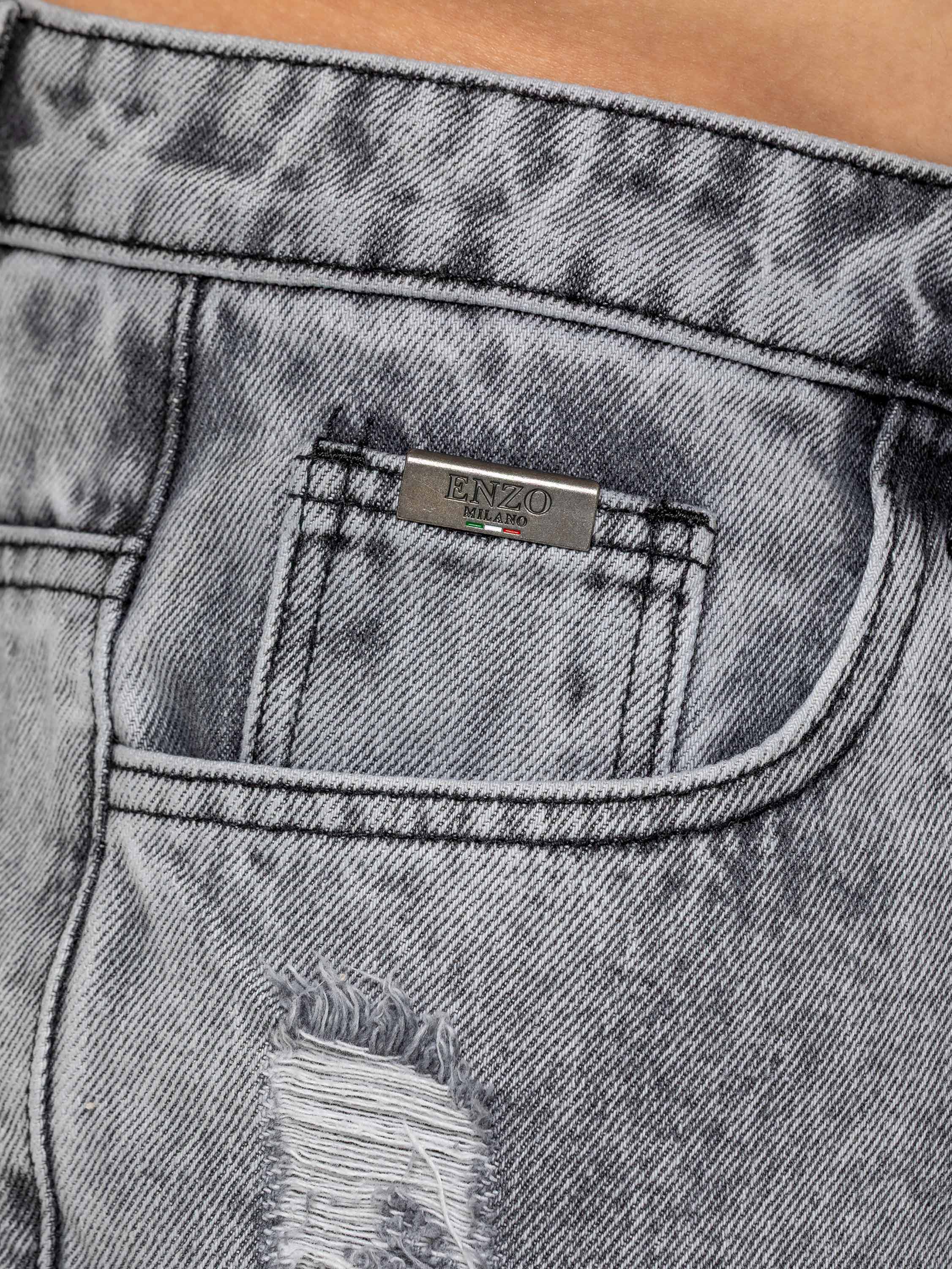 Luciano Carpenter Denim Shorts - Grey - Image 4