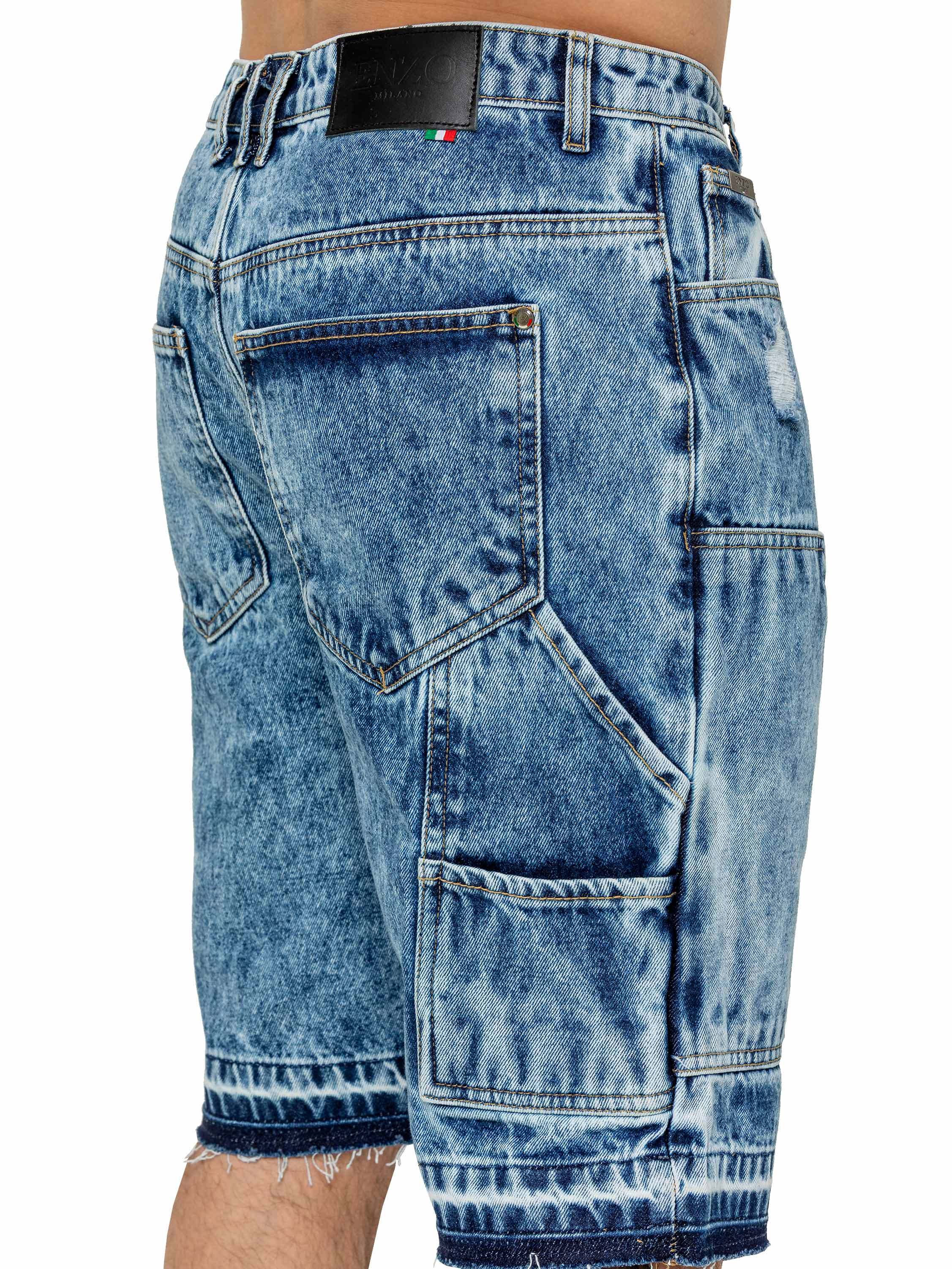 Luciano Carpenter Denim Shorts - Light Blue - Image 3
